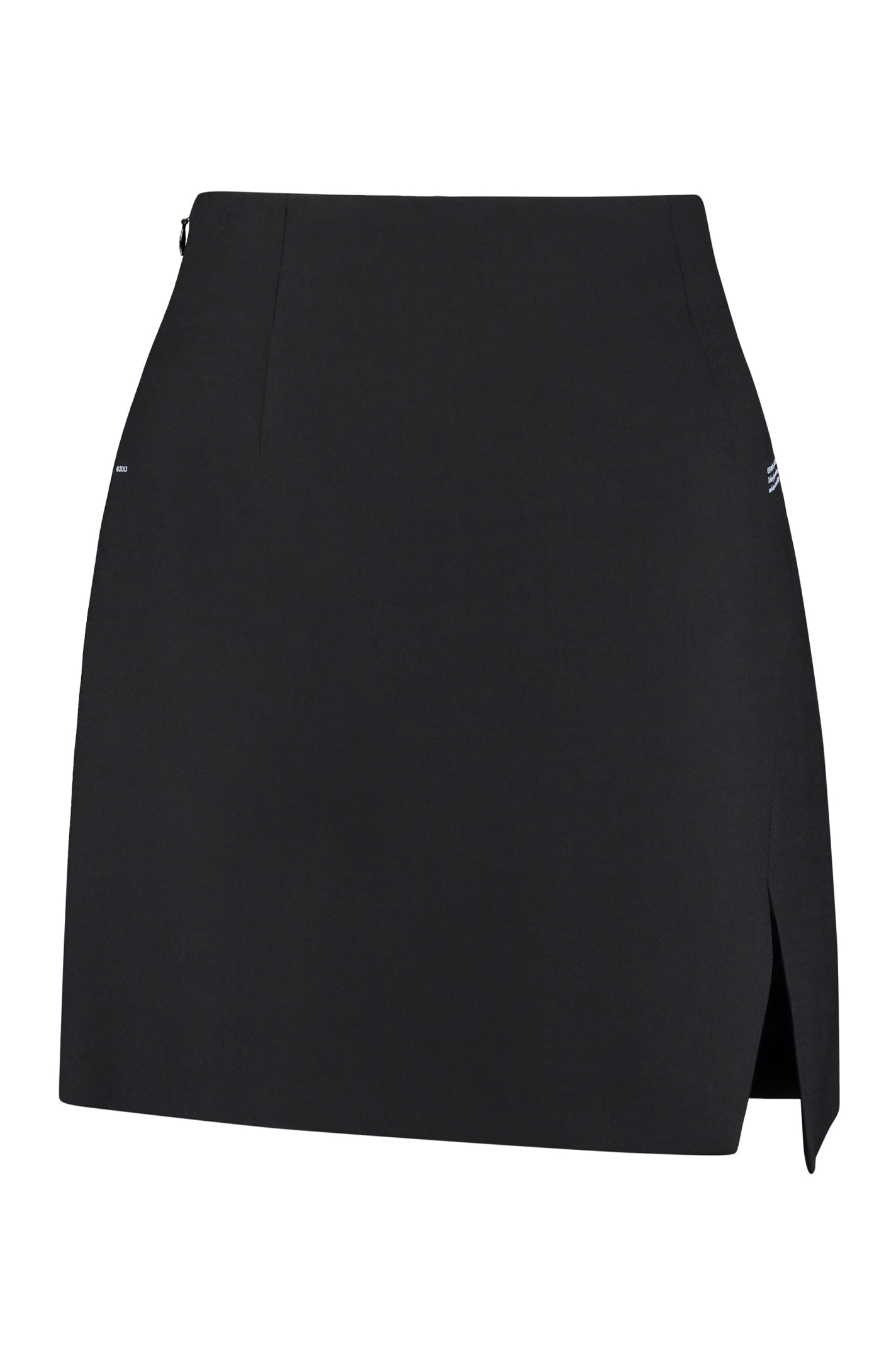 Off-White Wool-blend Mini Skirt