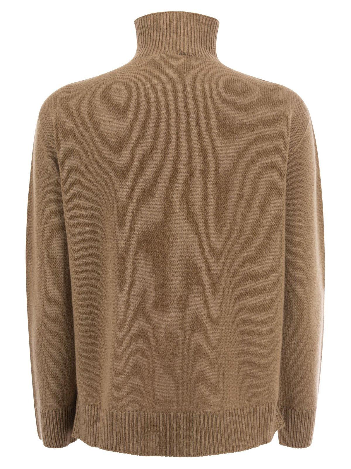 Shop 's Max Mara Turtleneck Knitted Jumper In Cammello