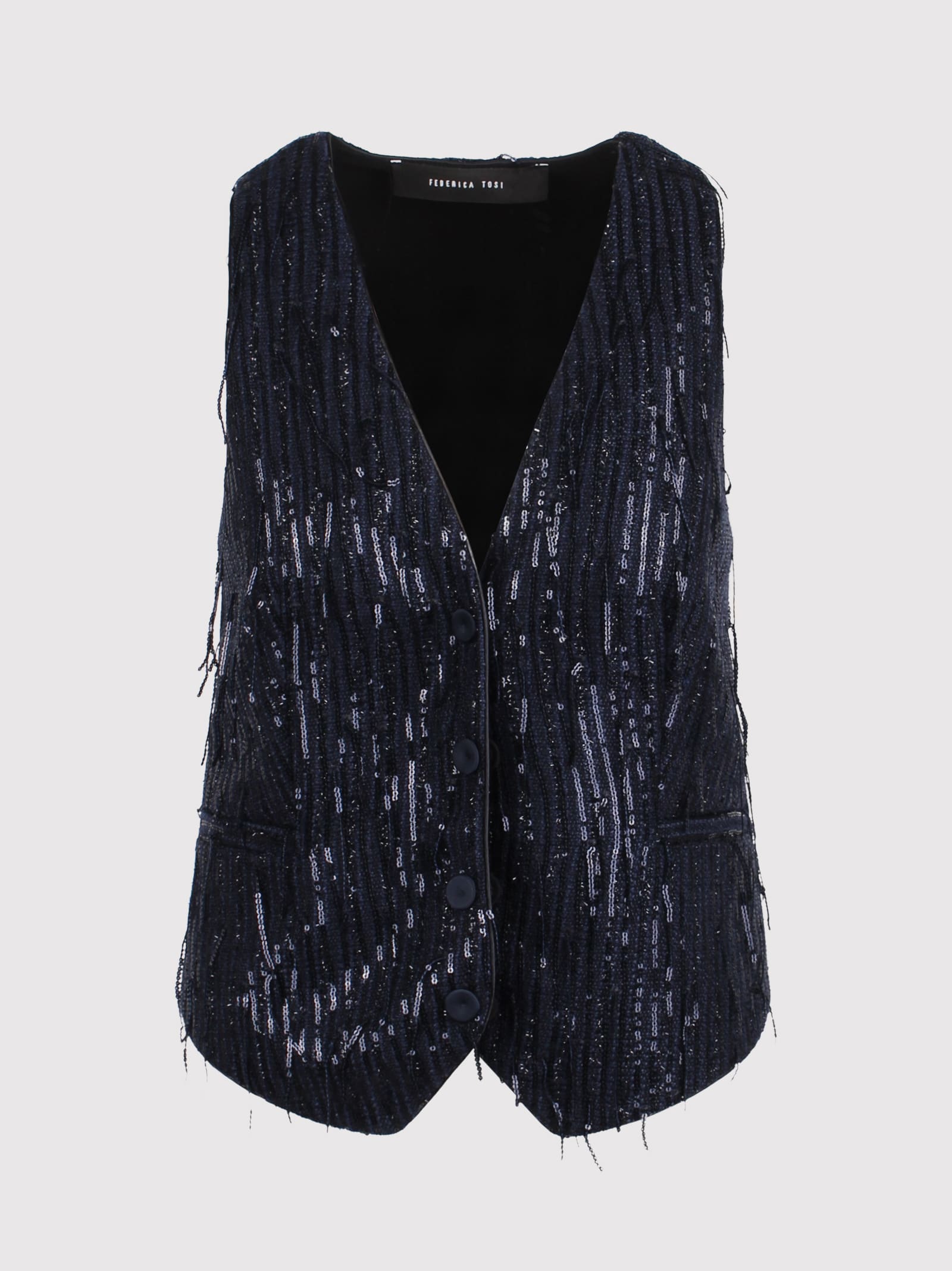 Shop Federica Tosi Sequined Vest