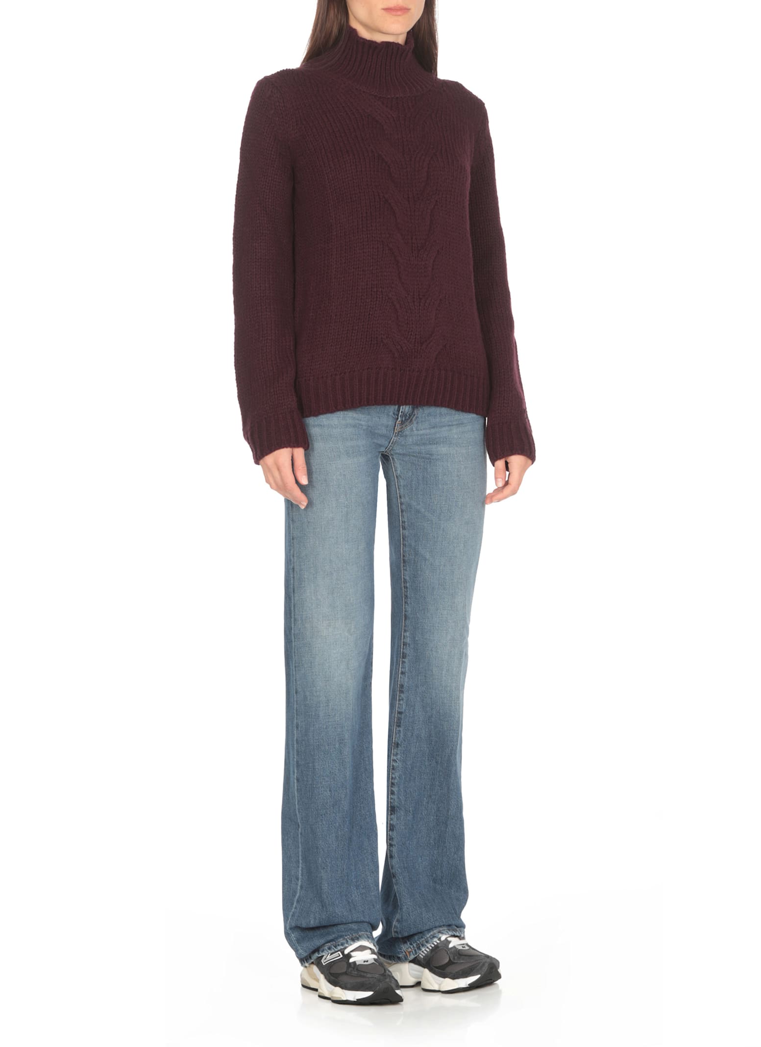 Shop K-way Fuzzy Sweater In Purple