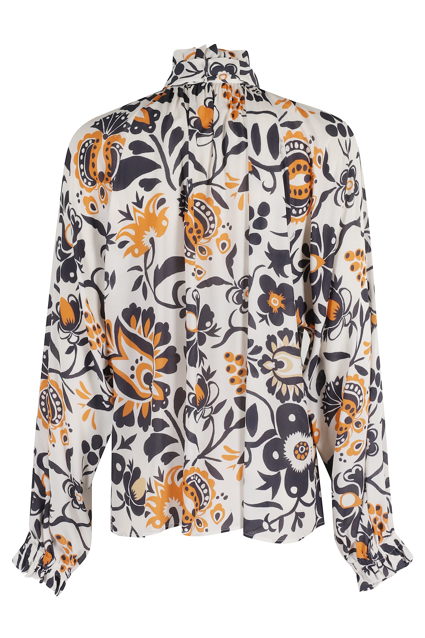 La Doublej La Double J V-neck Cerere Blouse In Moroccan Crepe In Black