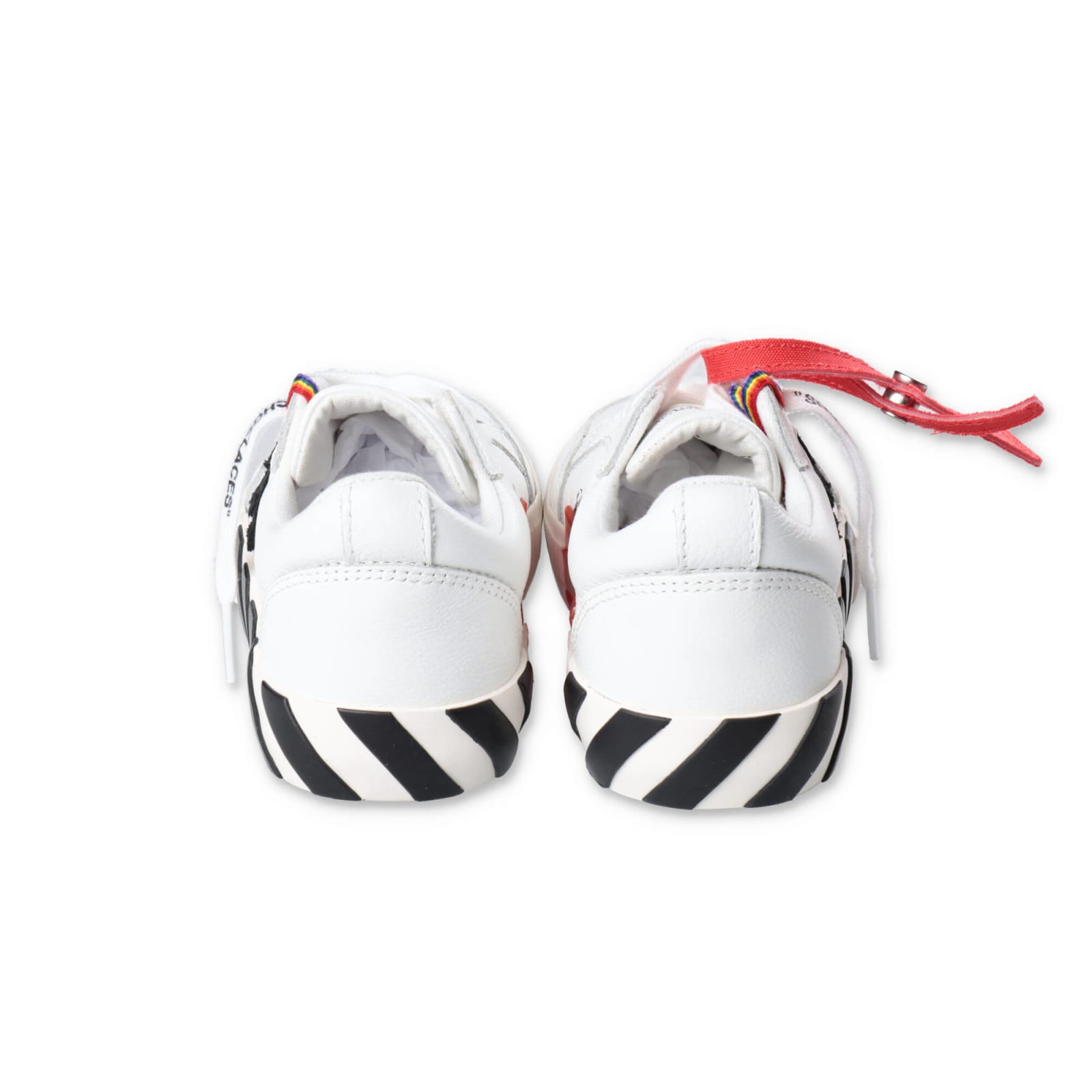 Shop Off-white Off White Sneakers Bianche In Pelle Bambino In Bianco