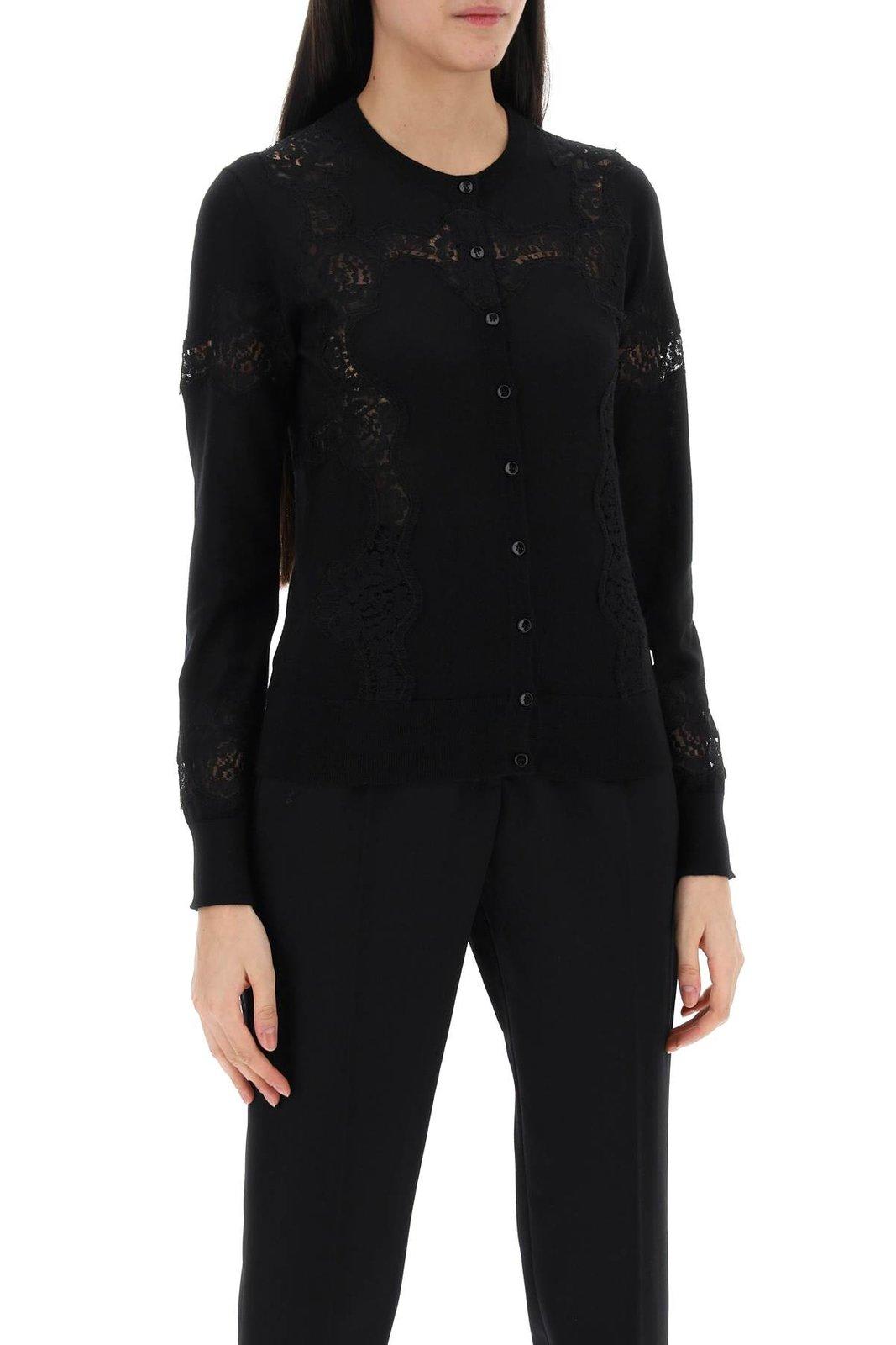 Shop Dolce & Gabbana Logo Plaque Knitted Cardigan In Nero (black)