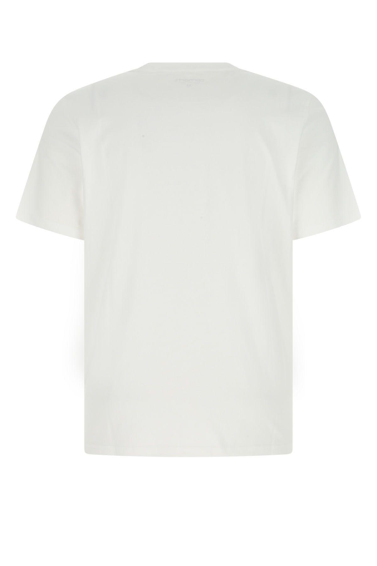 Shop Carhartt White Cotton S/s Script T-shirt