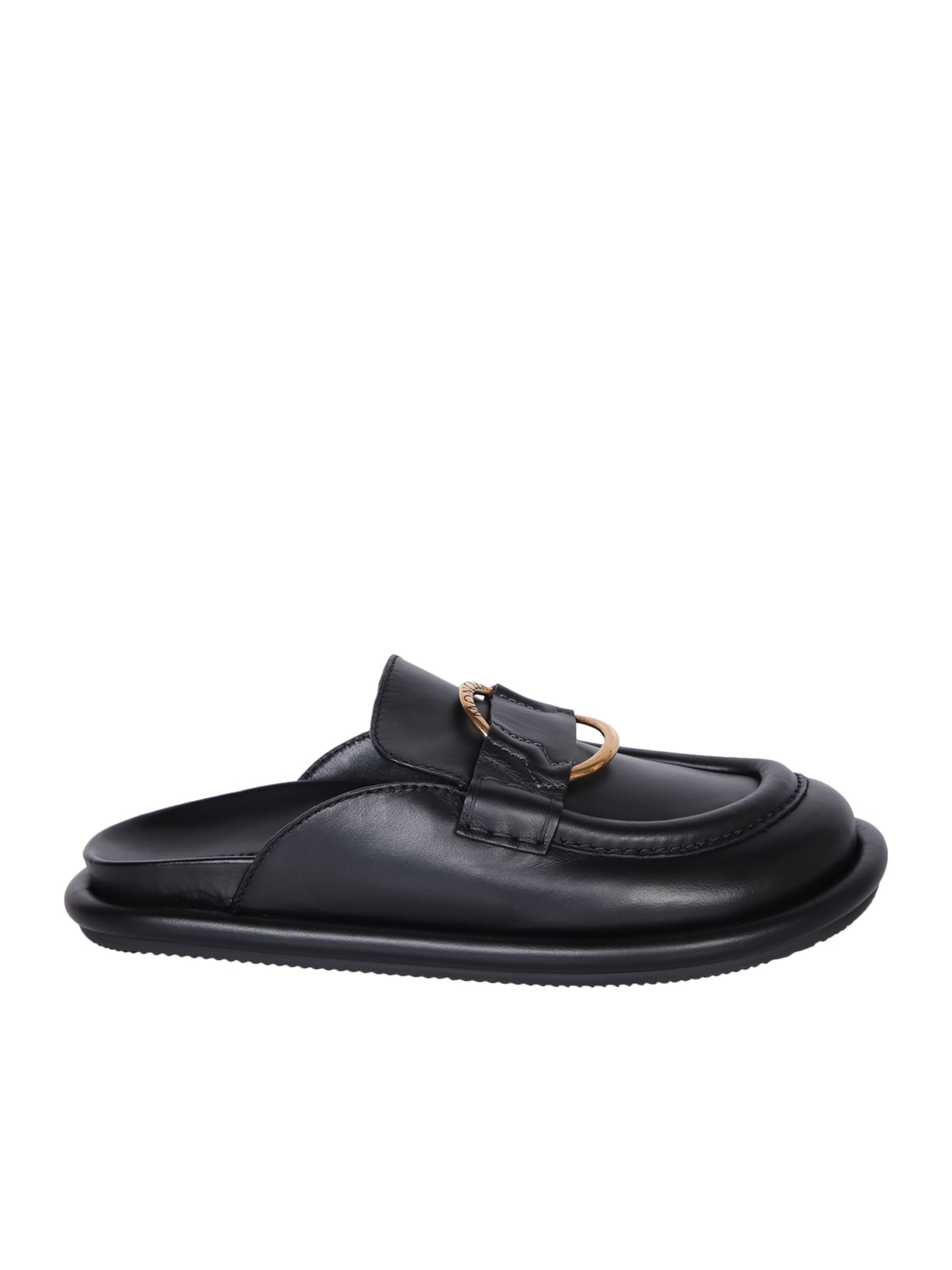 Shop Moncler Bell Black Mules