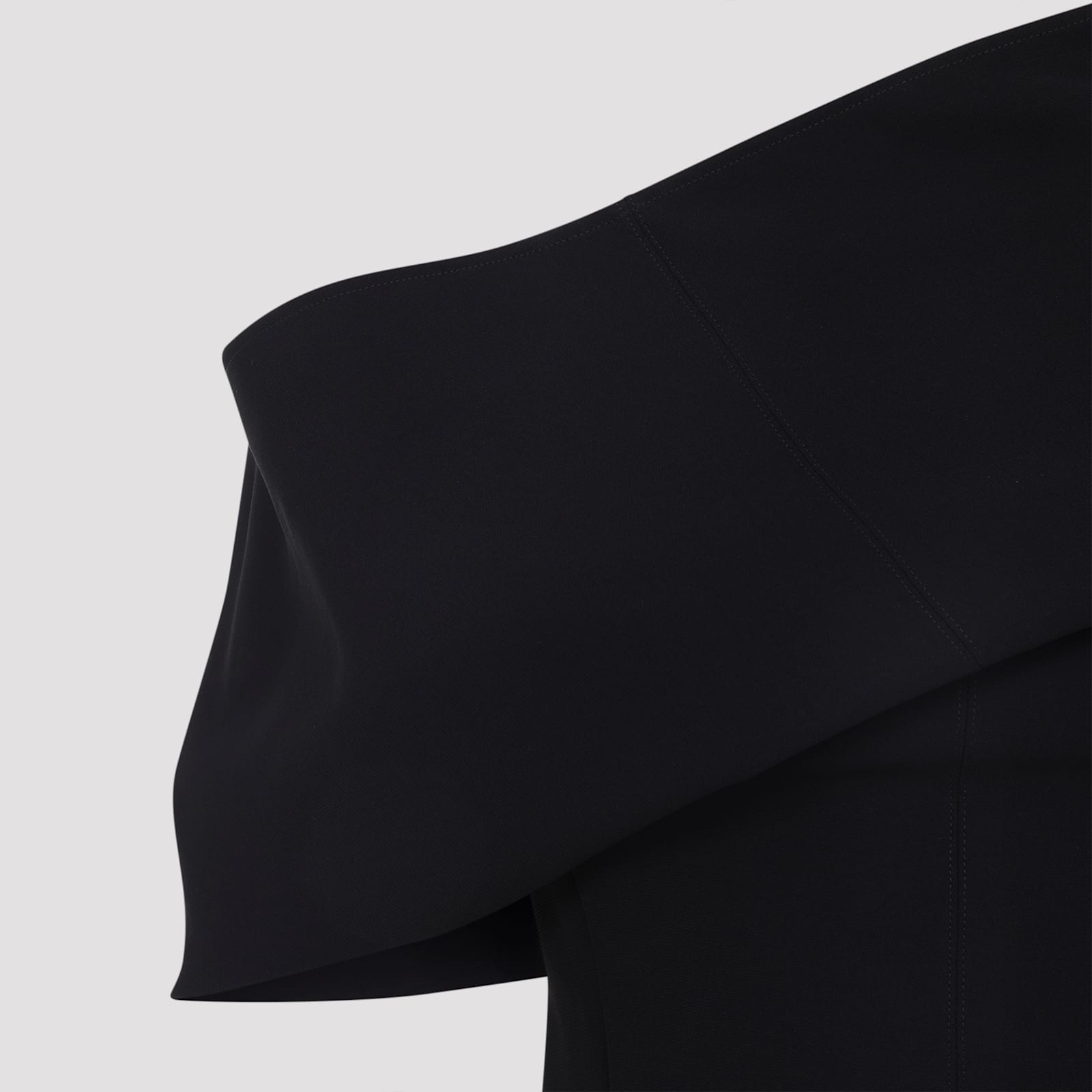 Jacquemus Pesce Draped One-shoulder Mini Dress In Black