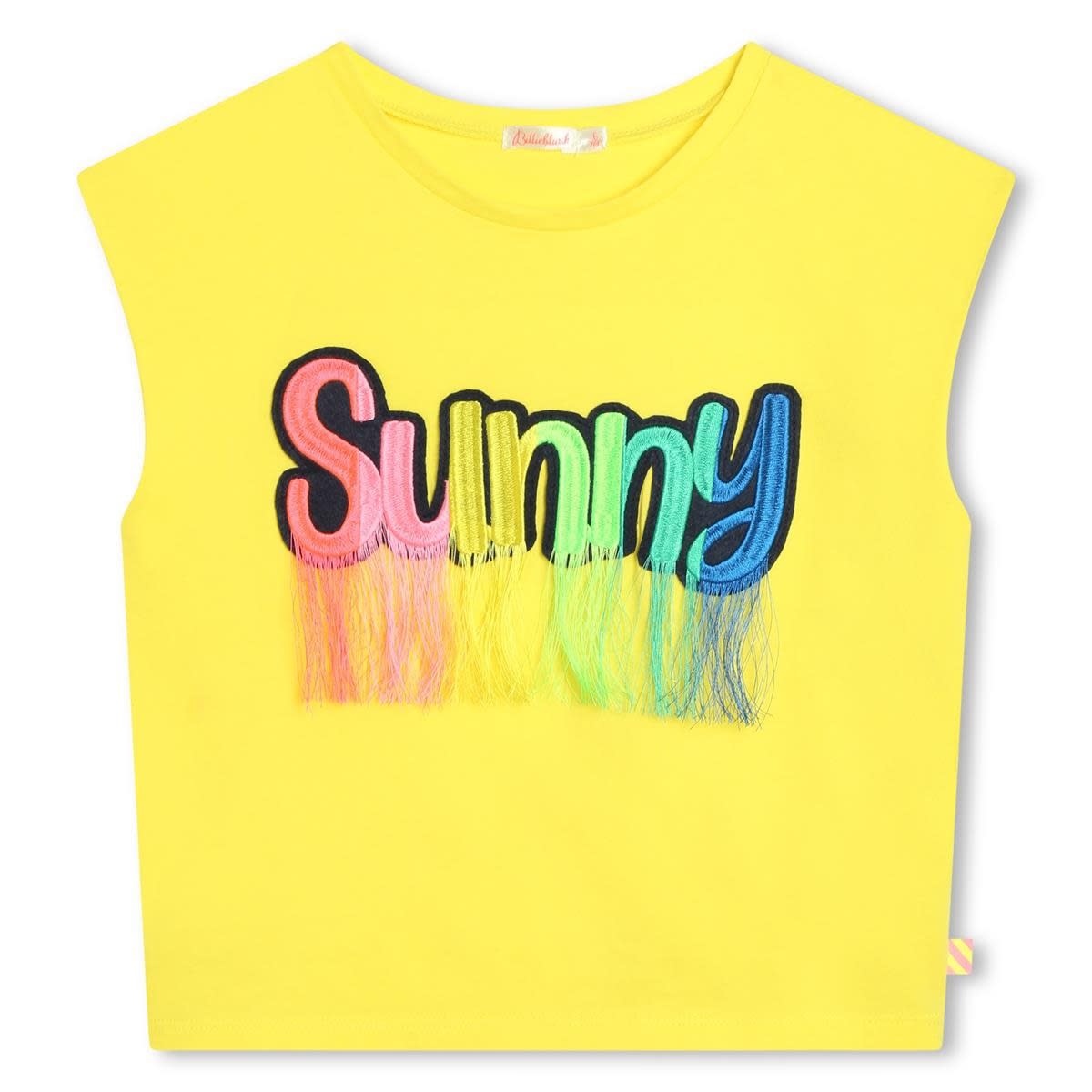 Shop Billieblush T-shirt Con Stampa In Yellow