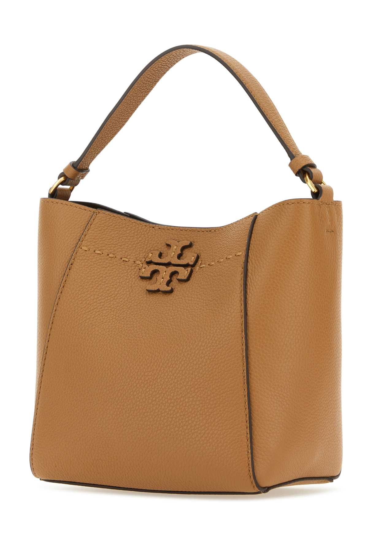Shop Tory Burch Biscuit Leather Small Mcgraw Bucket Bag In 227