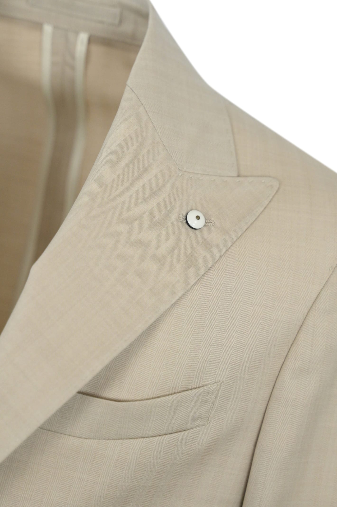 L.b.m 1911 Single-breasted Wool Jacket In Beige
