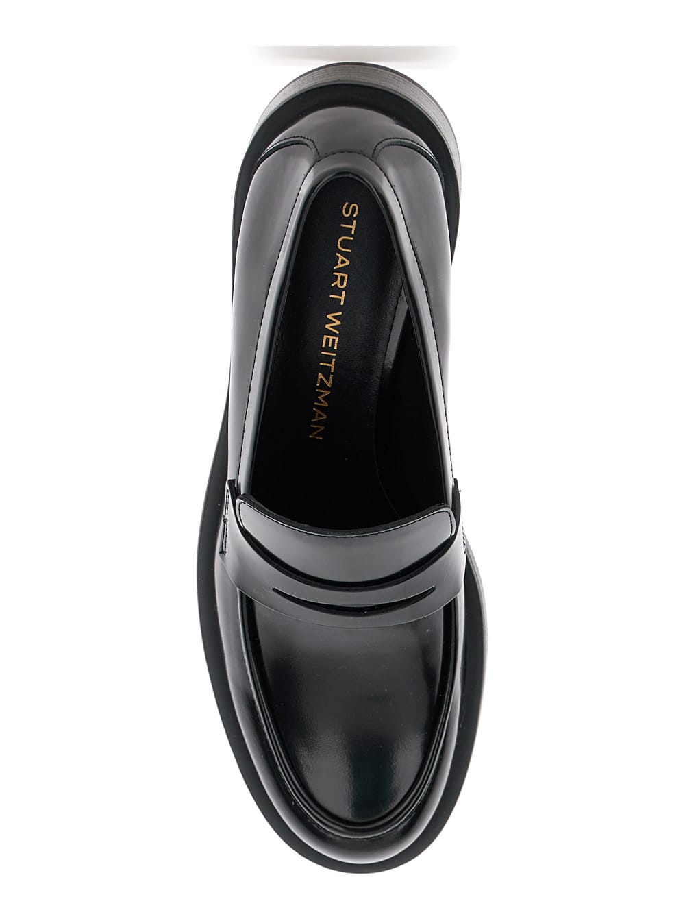 Shop Stuart Weitzman Palmer Black Slip-on Loafers In Patent Leather Woman