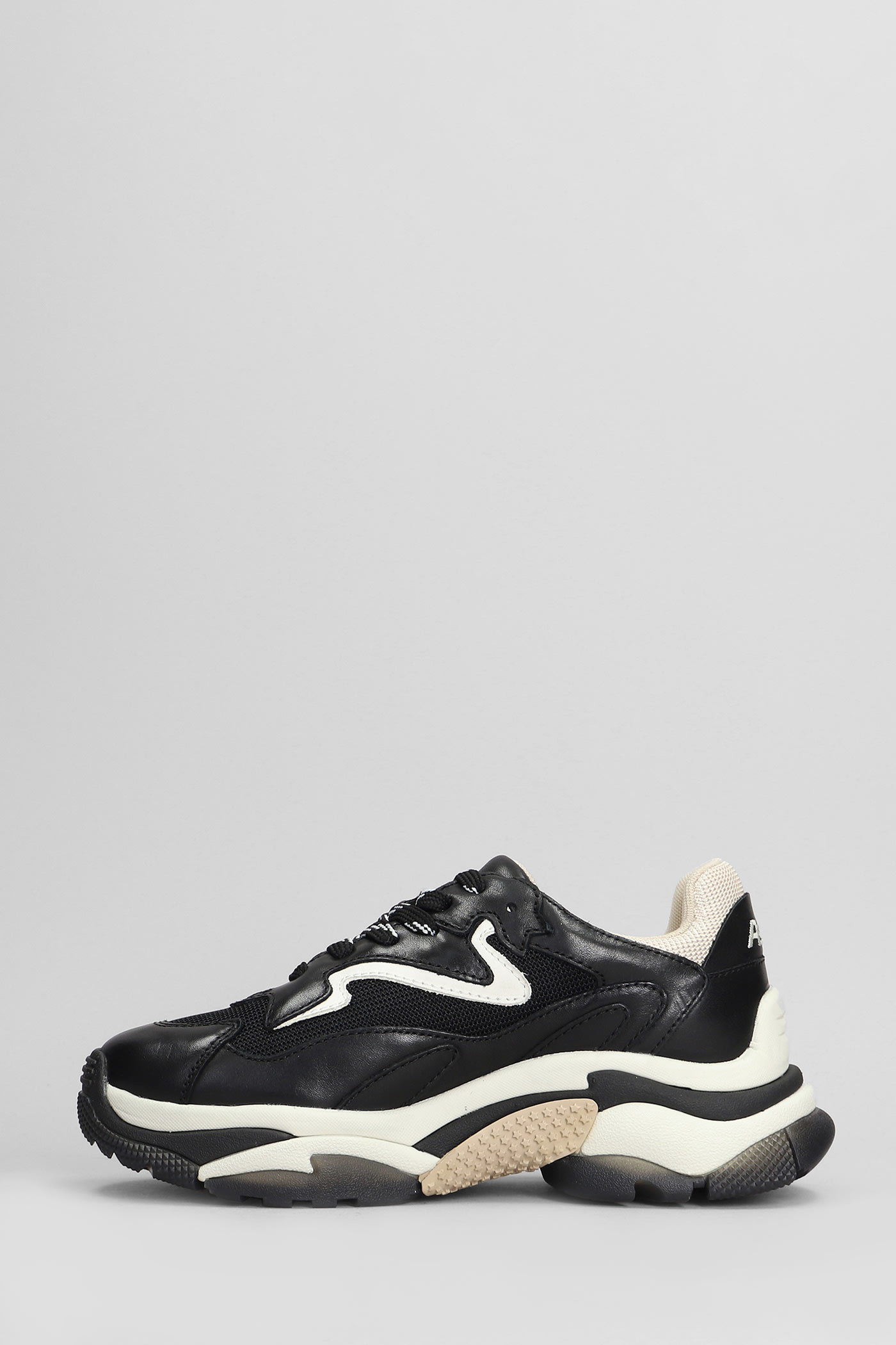 Shop Ash Addict Sneakers In Black Leather And Fabric