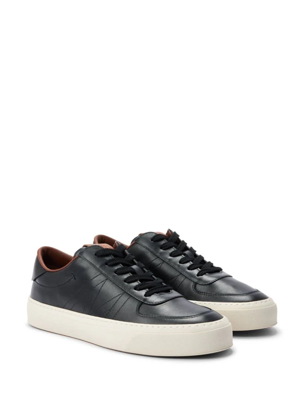 Shop Moncler Black Monclub Sneakers