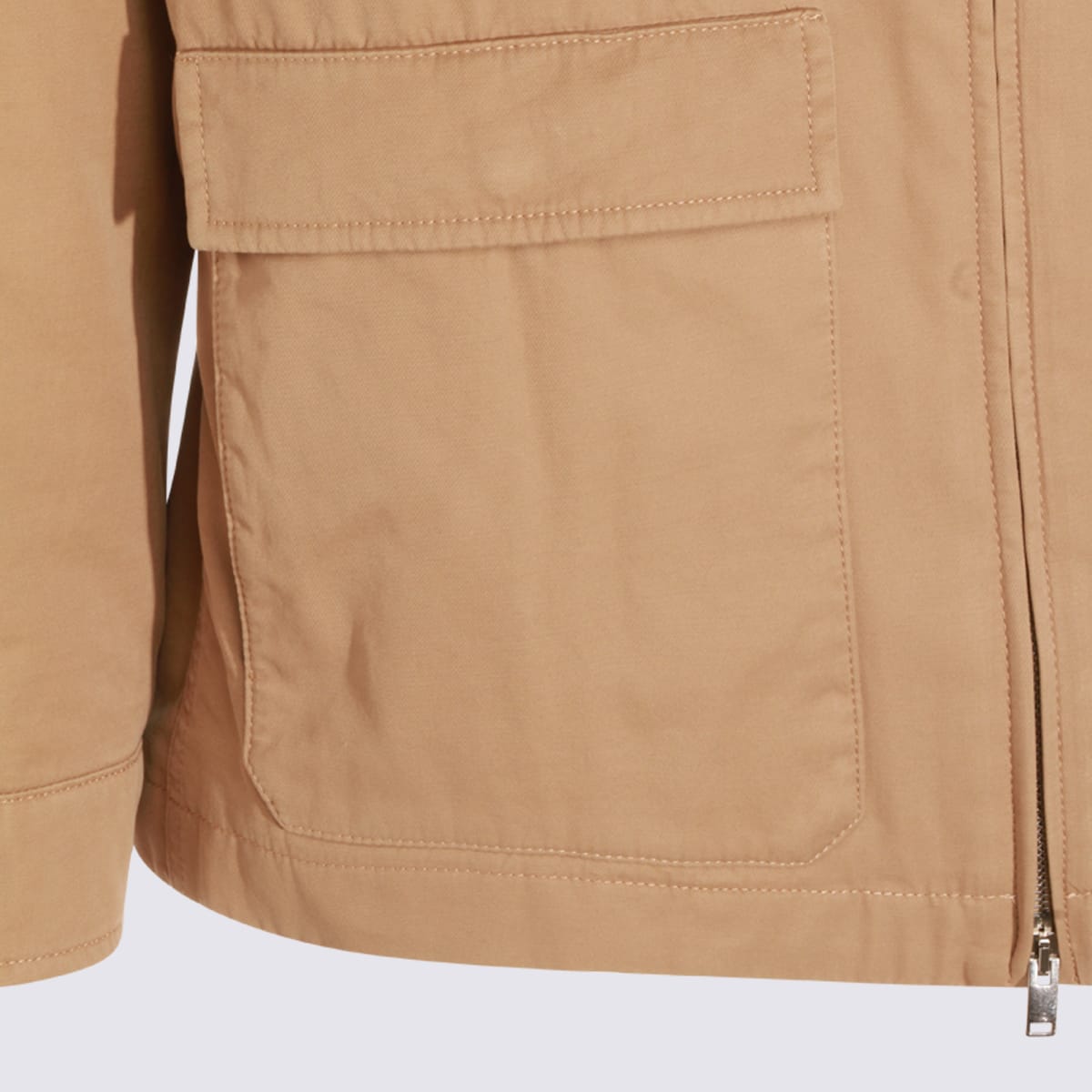 The Row Sand Cotton Casual Jacket In Neutral