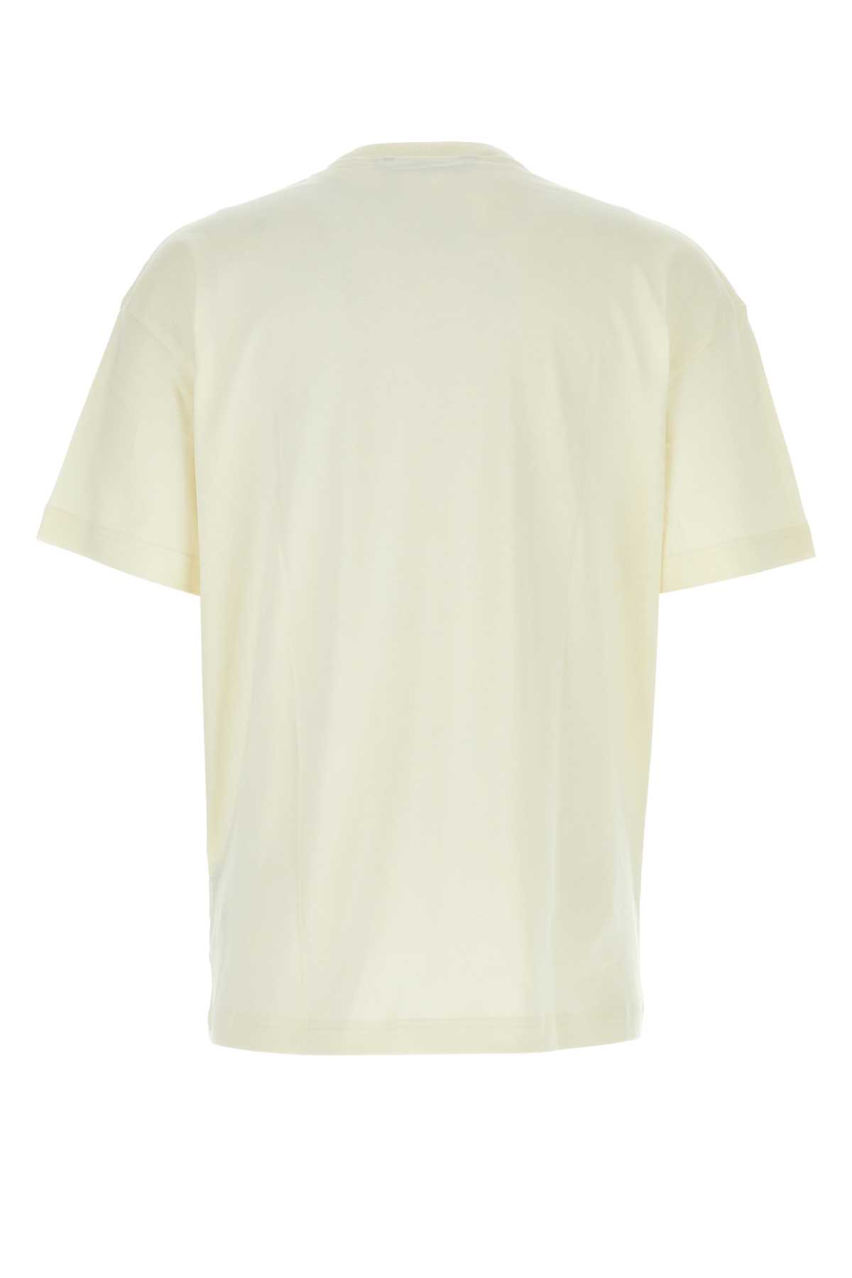 Shop Palm Angels White Cotton Oversize T-shirt In Whitelightblue