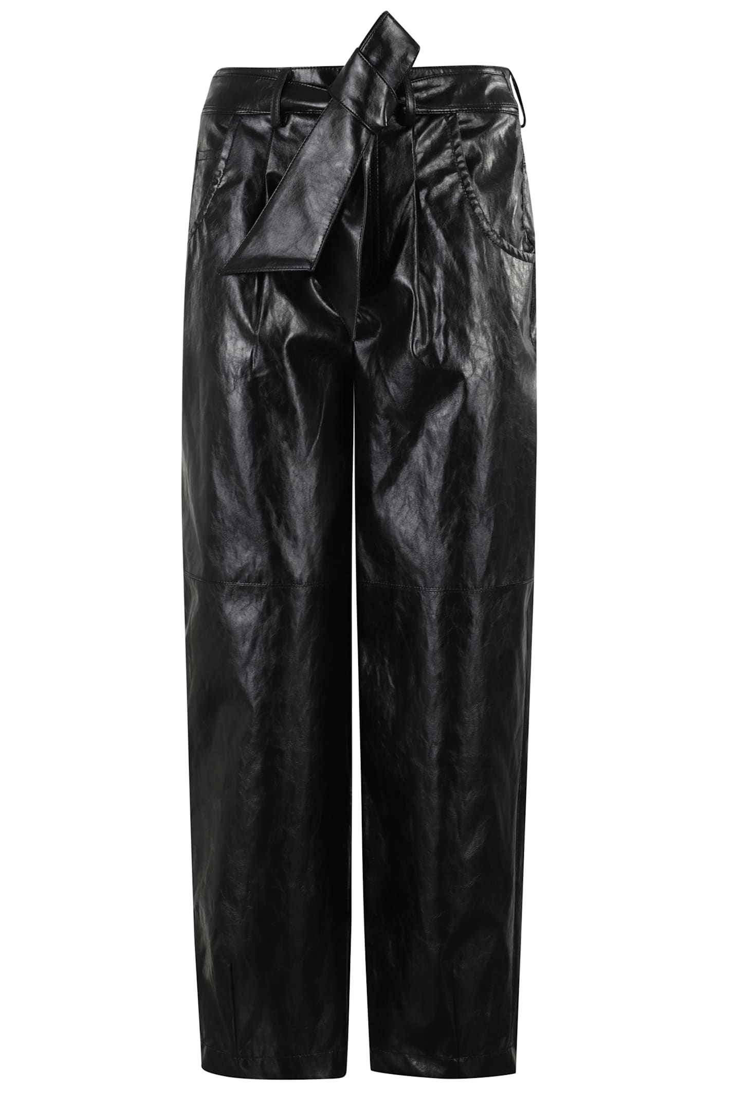 Pantalone Balloon Pelle Metallo