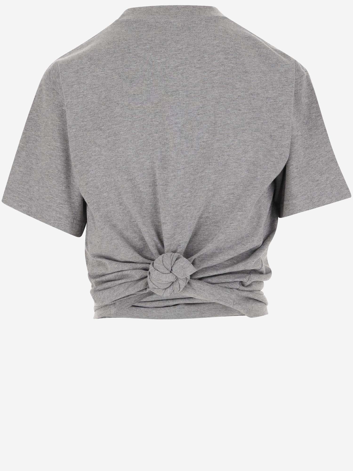 Shop Balenciaga Cotton T-shirt With Logo In Grey