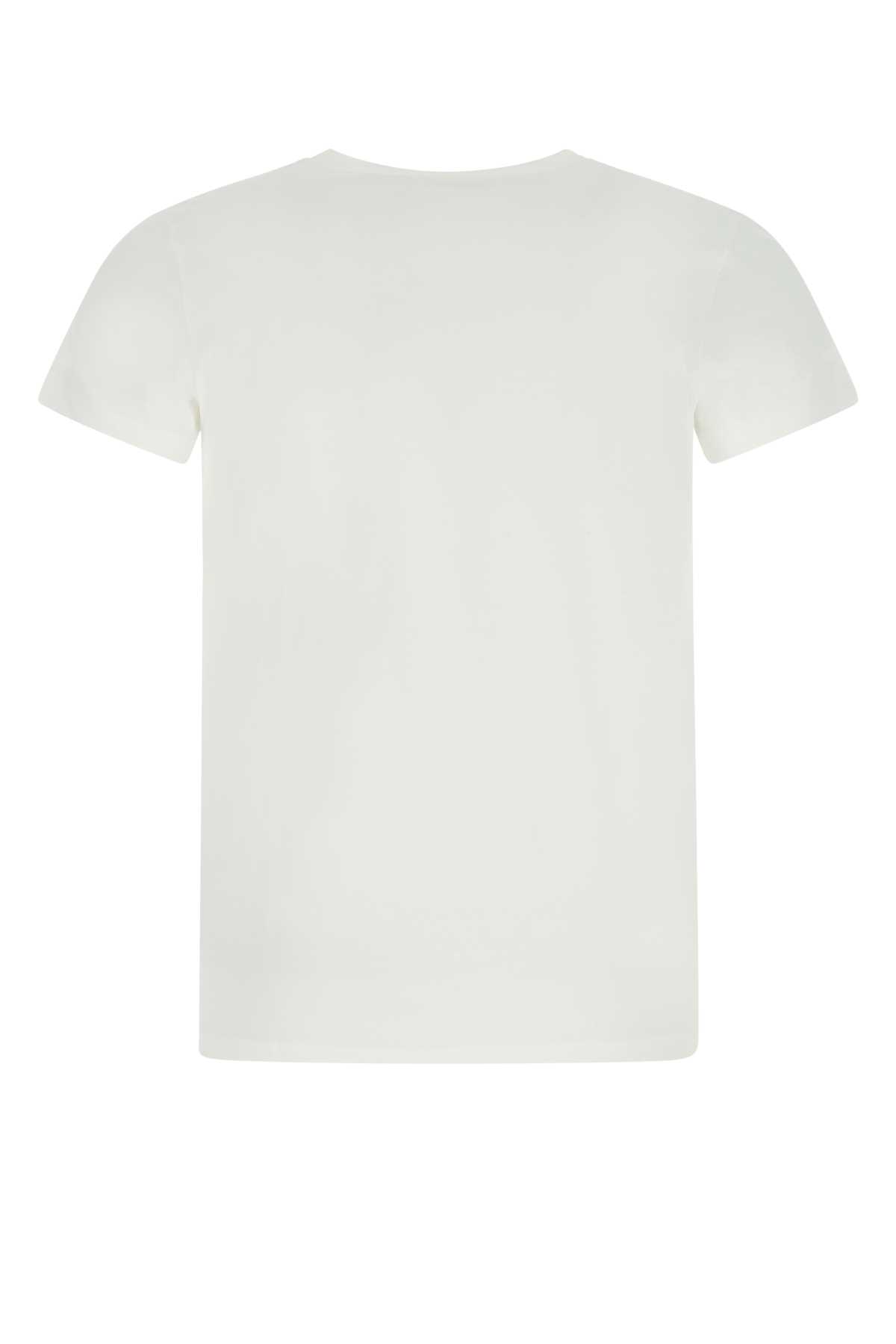 Shop Jil Sander White Cotton T-shirt In 100