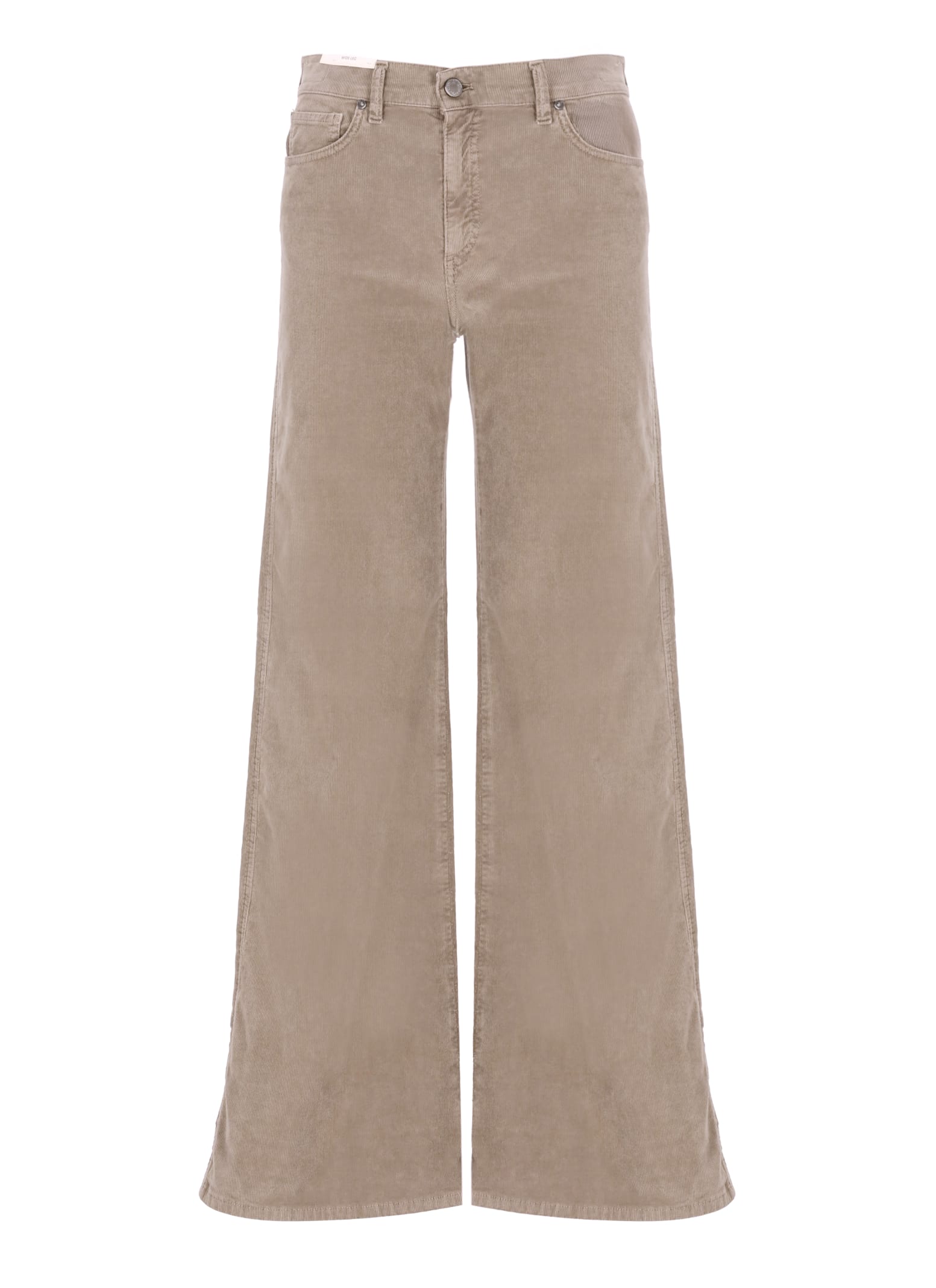 Pt Torino Wide Leg Denim Trousers Pockets In Brown