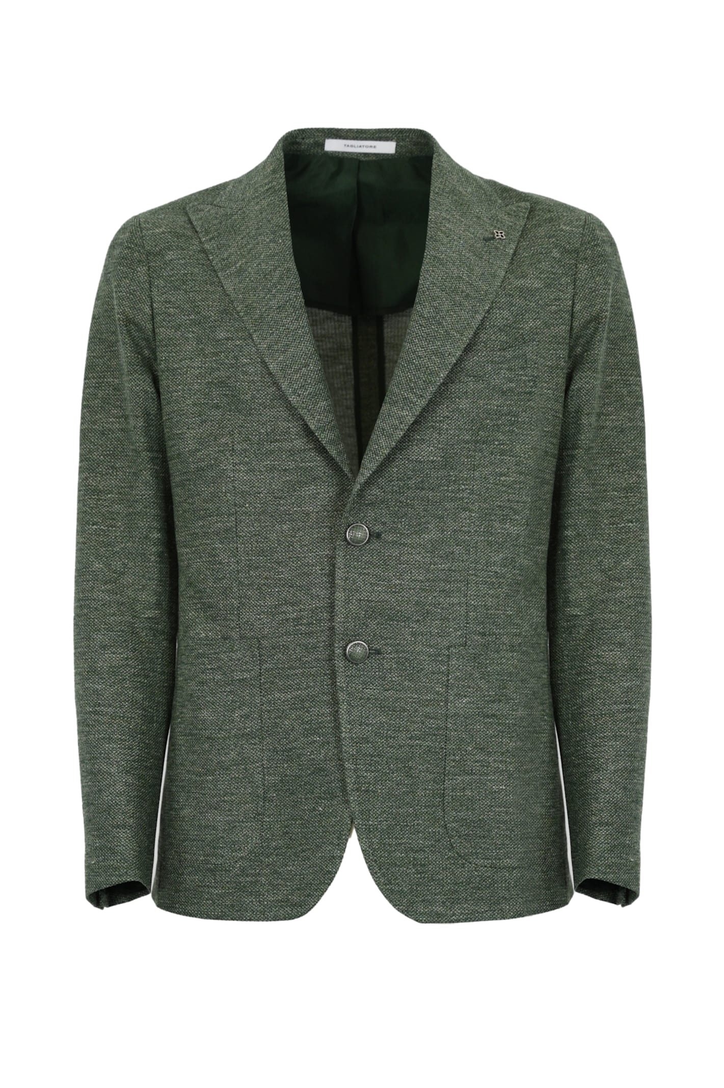 Tagliatore Single-breasted Jacket In Linen And Cotton Blend