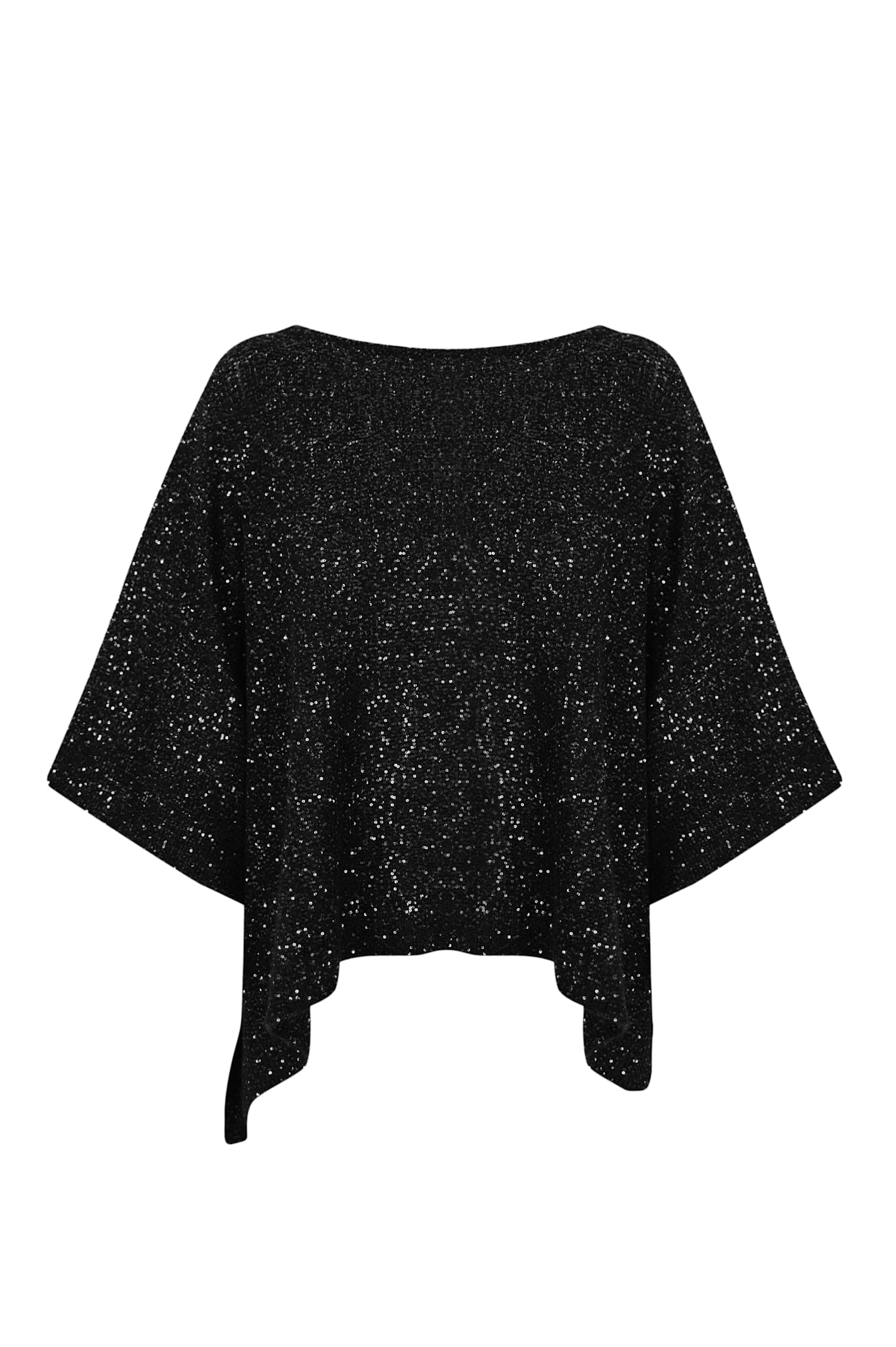 D. Exterior Cape With Sequins In Alpaca Blend