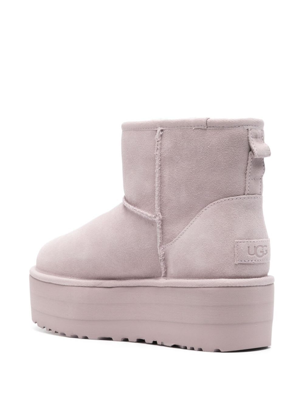 Shop Ugg Woman Classic Mini Platform Boots In Psk Pale Smoke