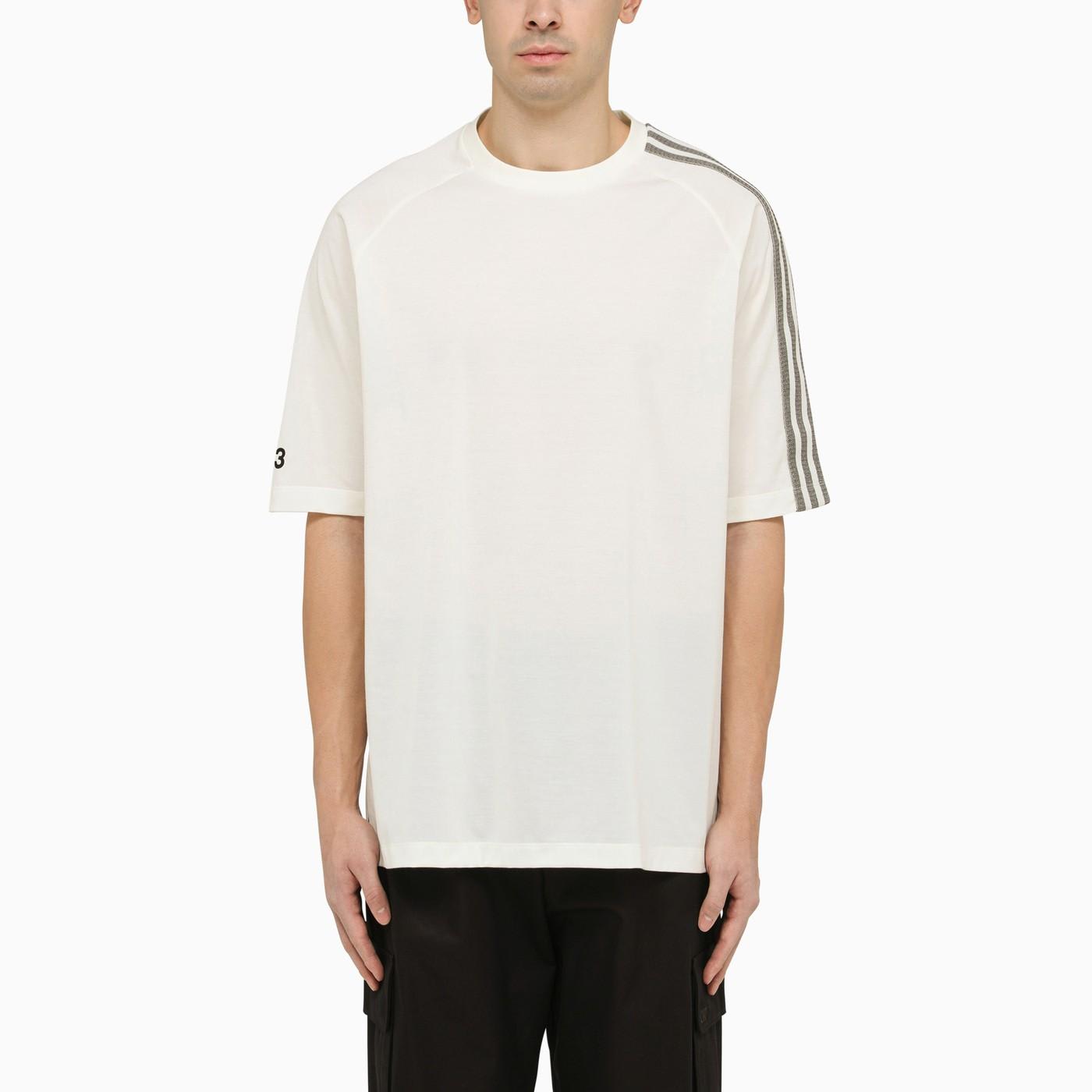 Shop Y-3 White Crew-neck T-shirt With Logo