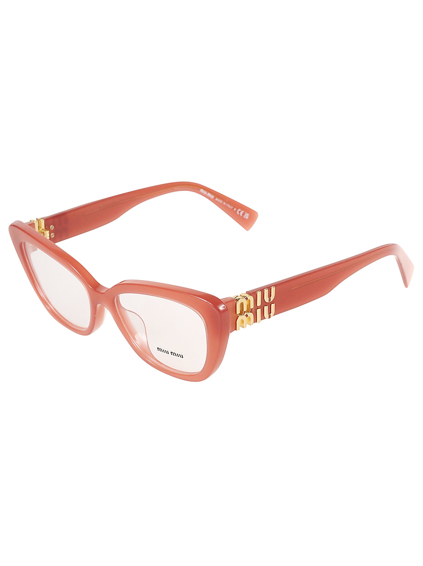 Miu Miu Metal Hinges Cat-eye Glasses In 10m1o1