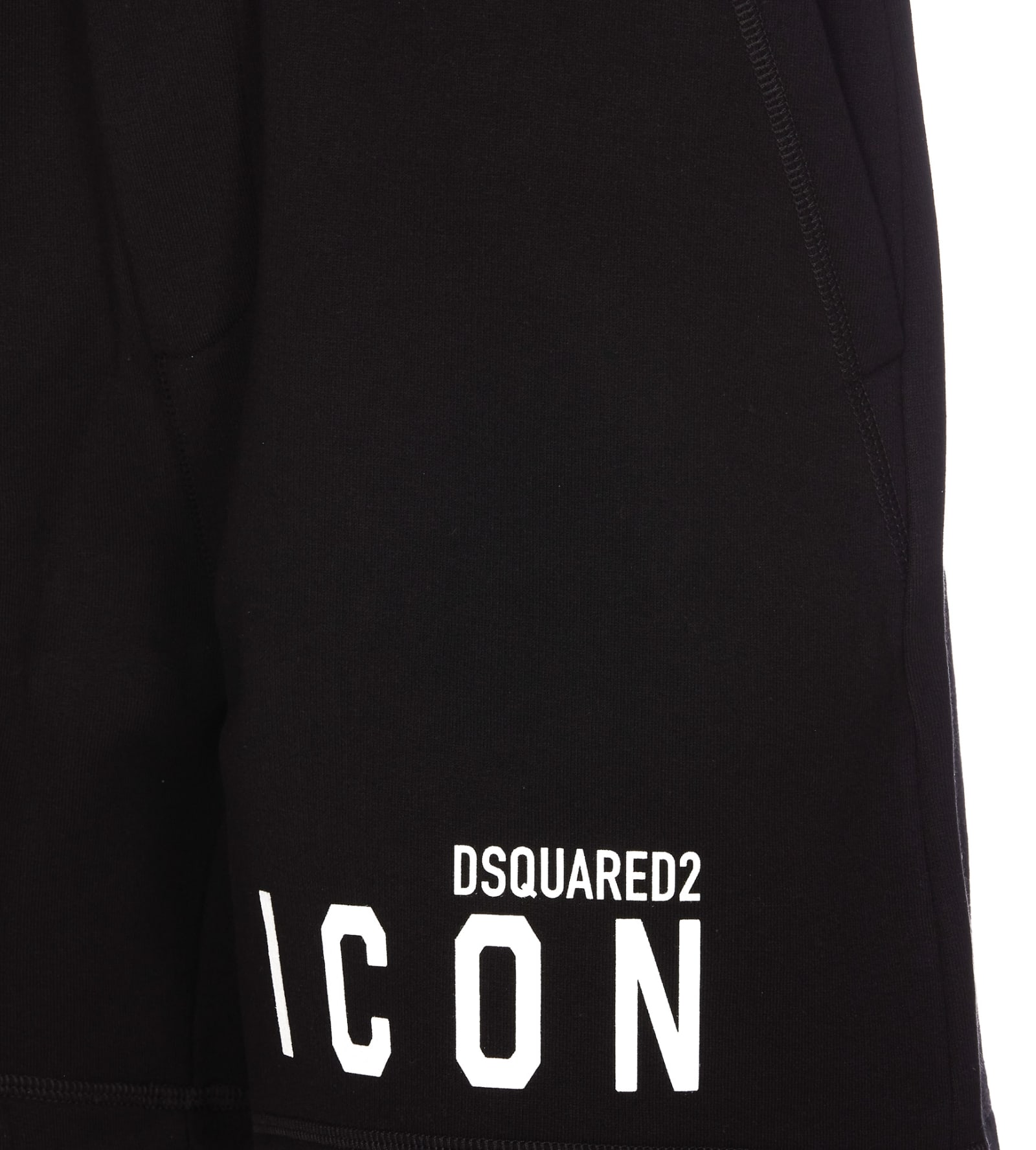Shop Dsquared2 Be Icon Shorts In Black