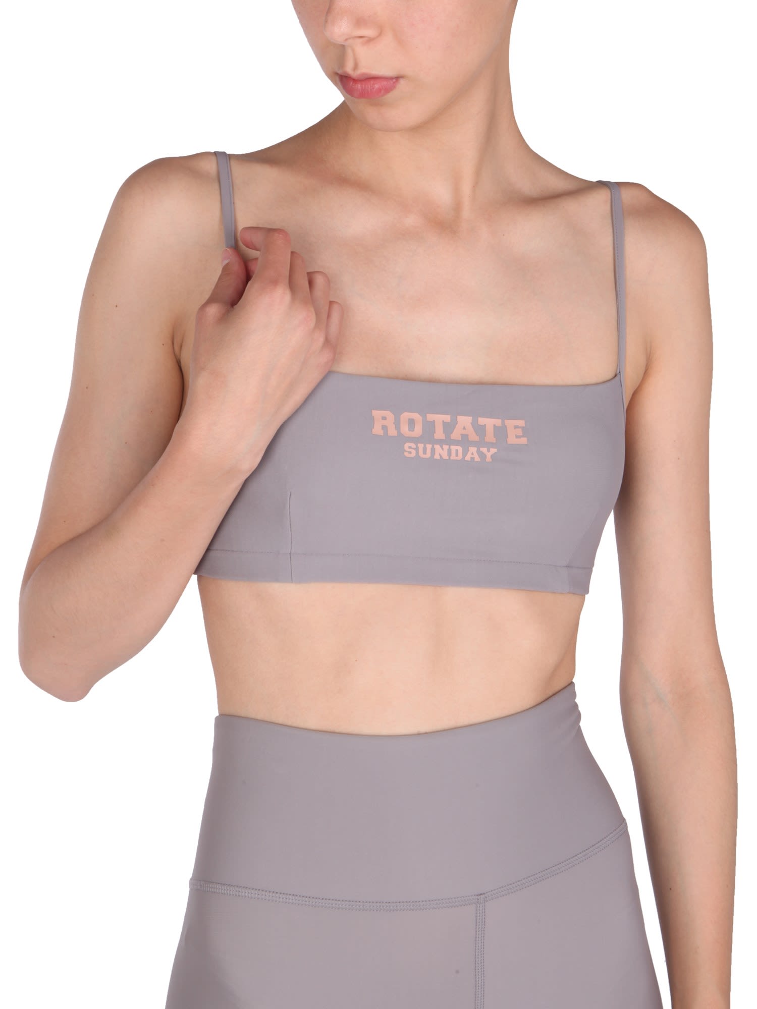 Logo-print stretch sports bra