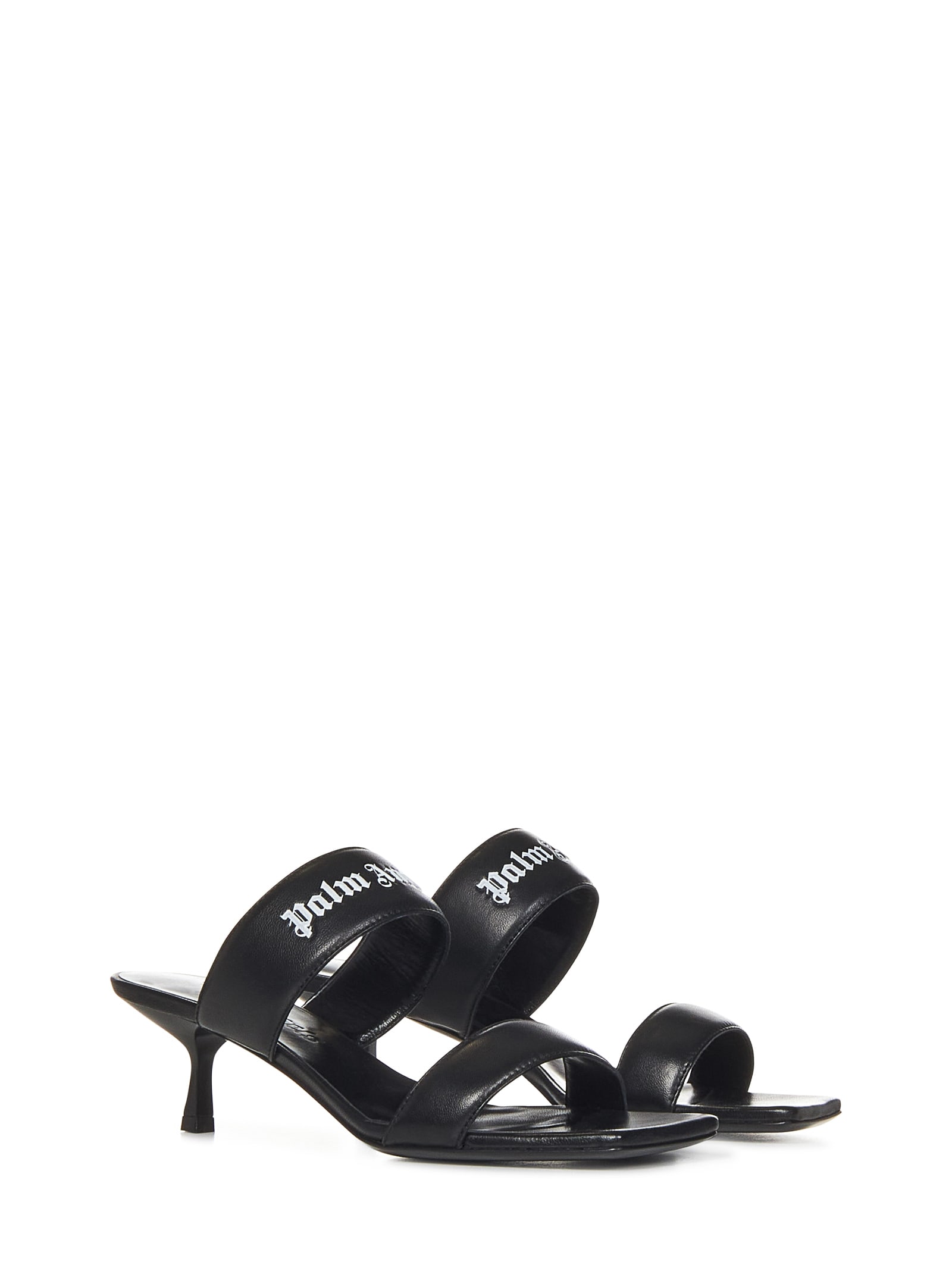 Shop Palm Angels Pa Logo Sandals In Black
