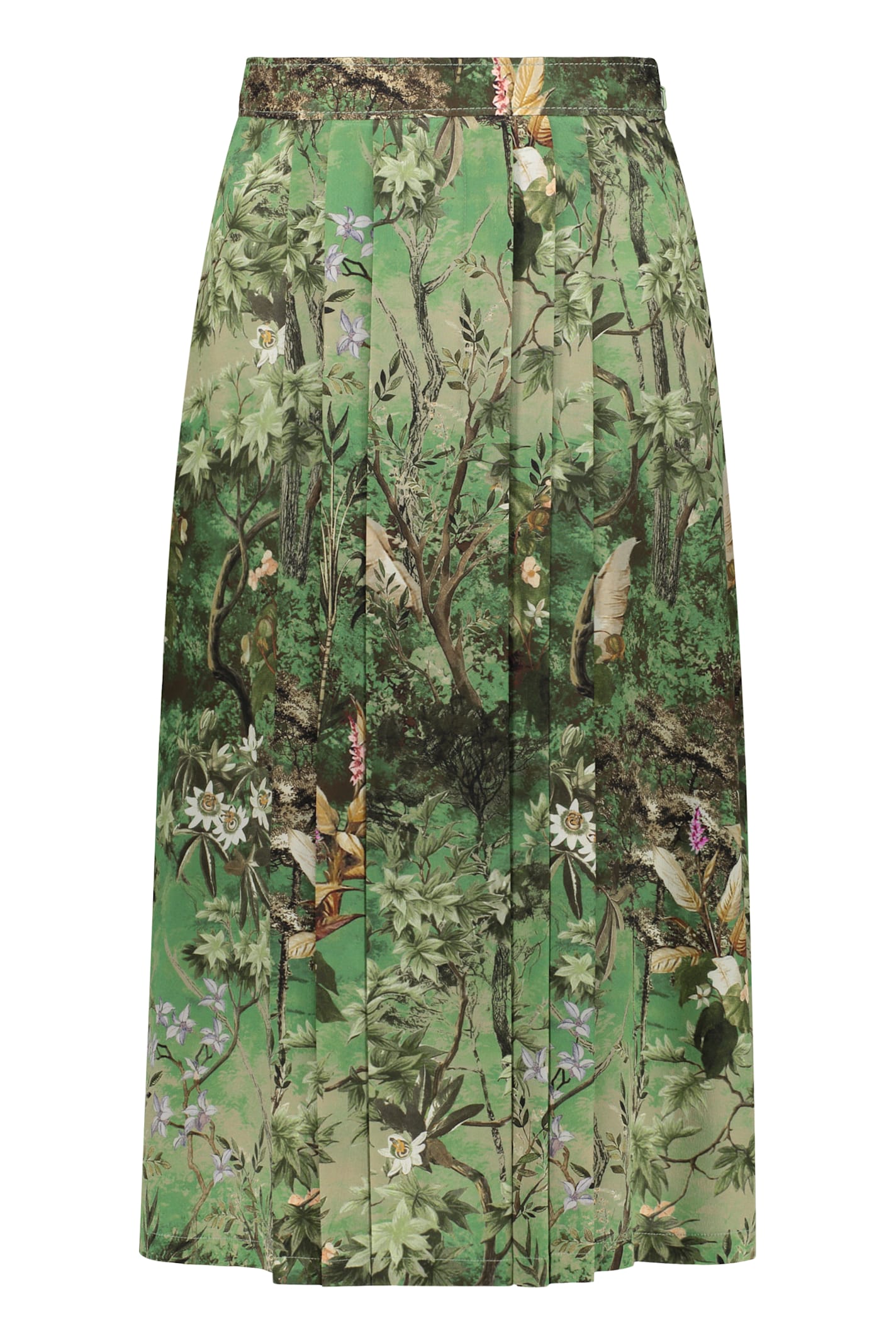 Alberta Ferretti Printed Silk Skirt In Multi
