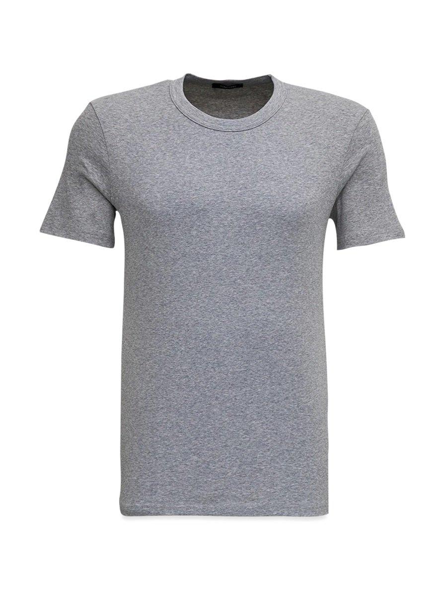 Shop Tom Ford Short-sleeved Crewneck T-shirt In Grey