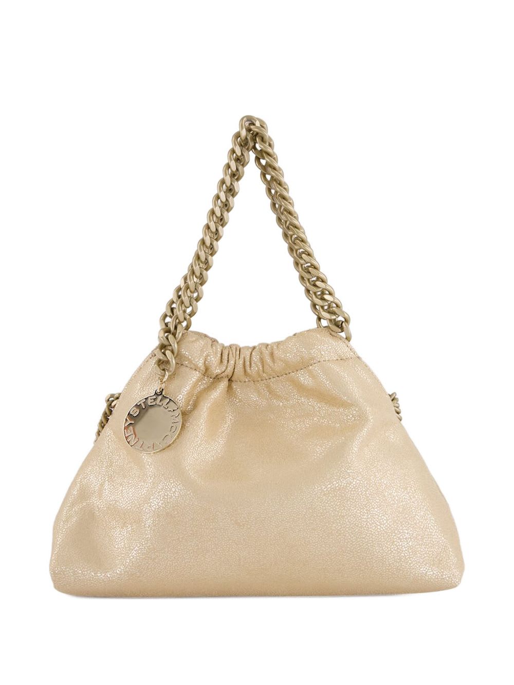Stella Mccartney Falabella Mini Drastring Tote In Gold