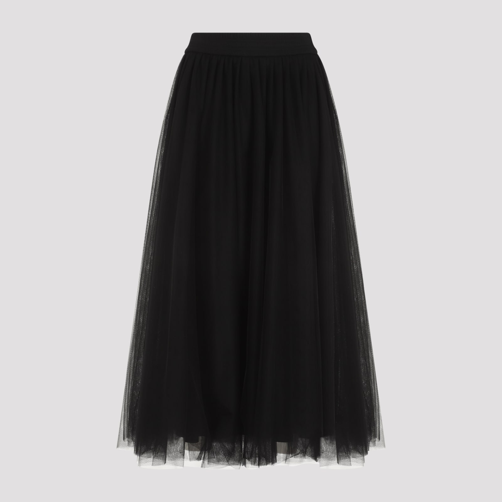 Shop Fabiana Filippi Tulle Skirt In Nero