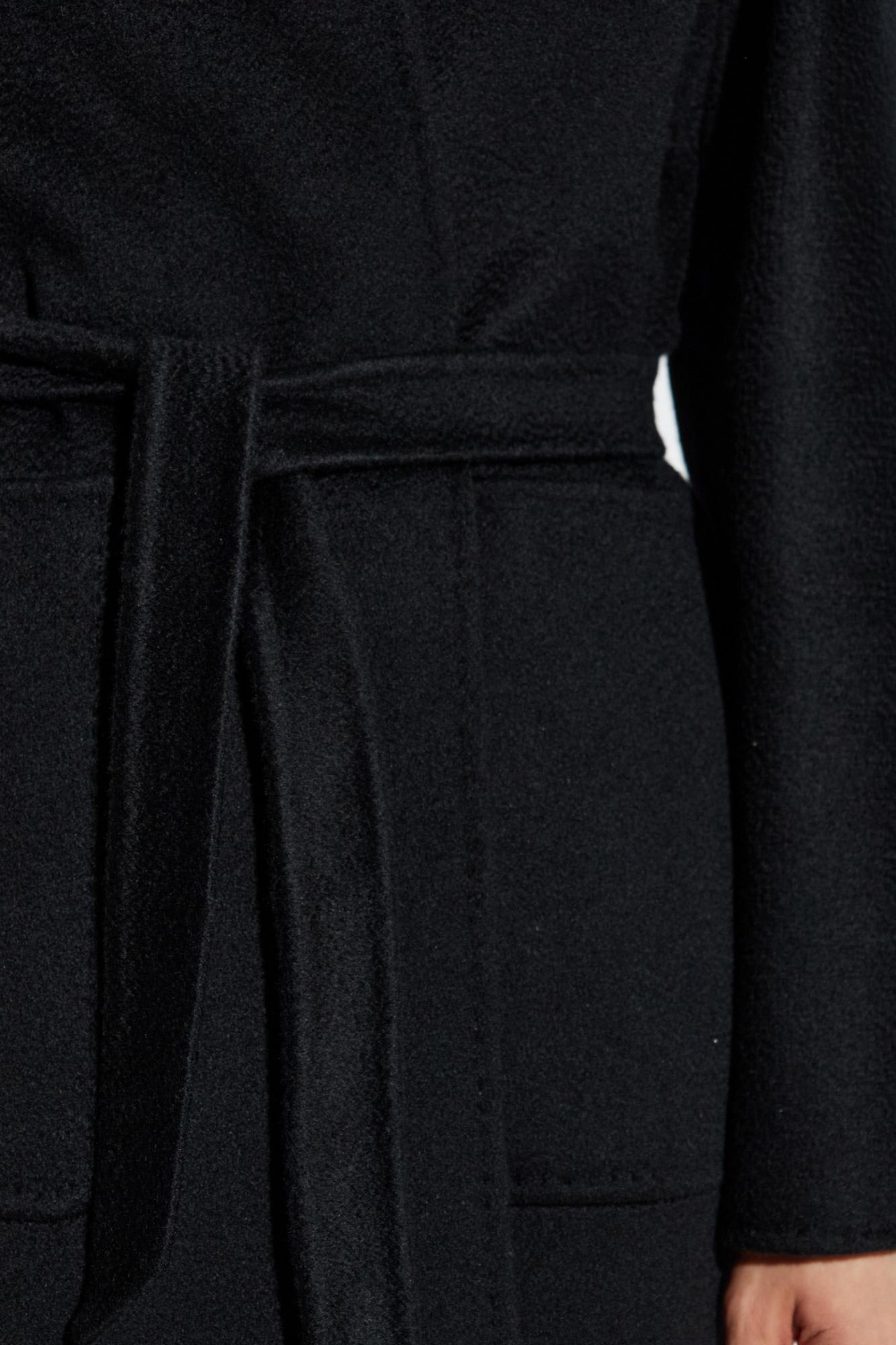 Max Mara Lilia Belted Long-sleeved Coat In Black