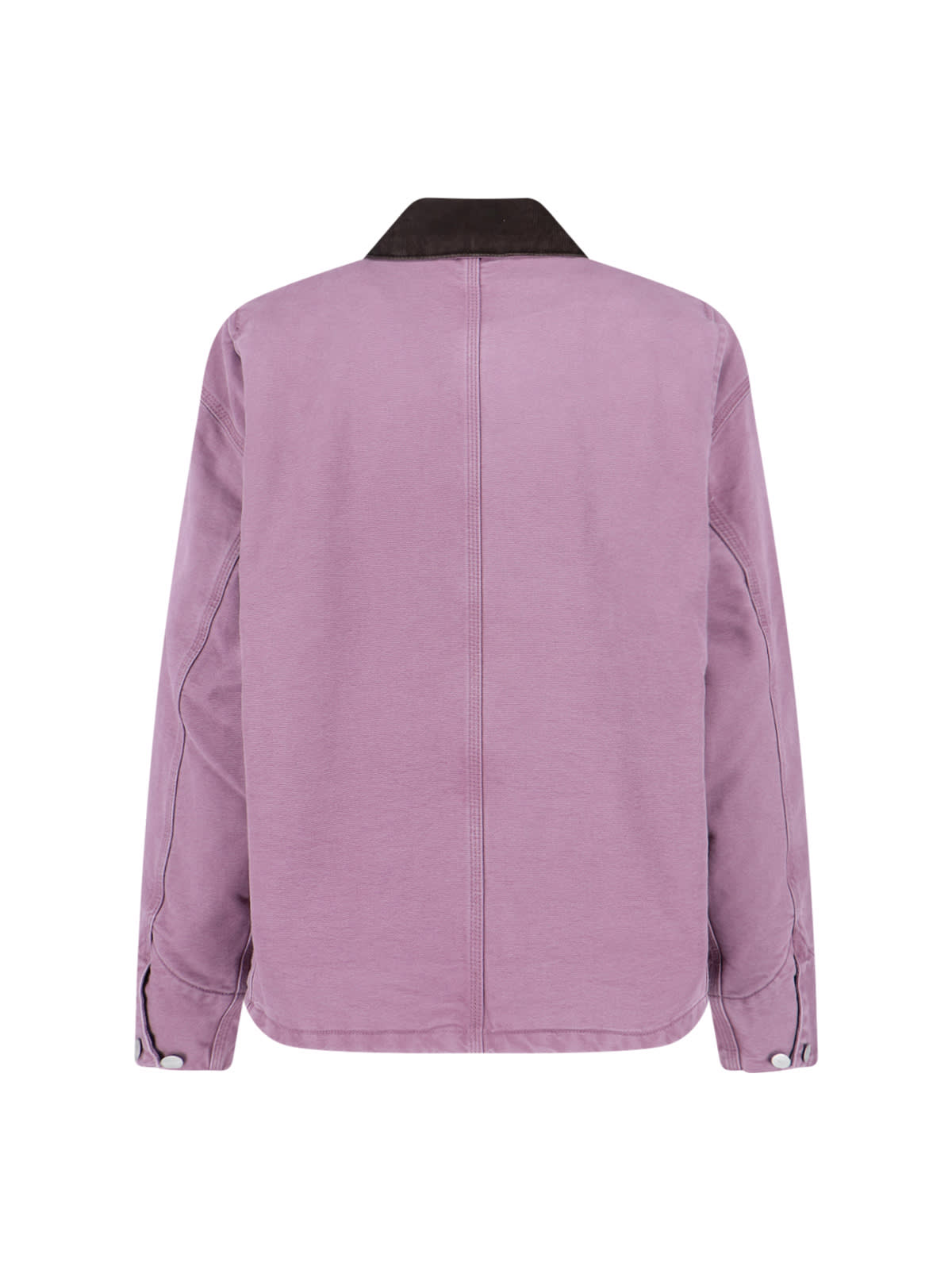 Carhartt Casual Jacket With Contrast Collar And Pockets In Purple