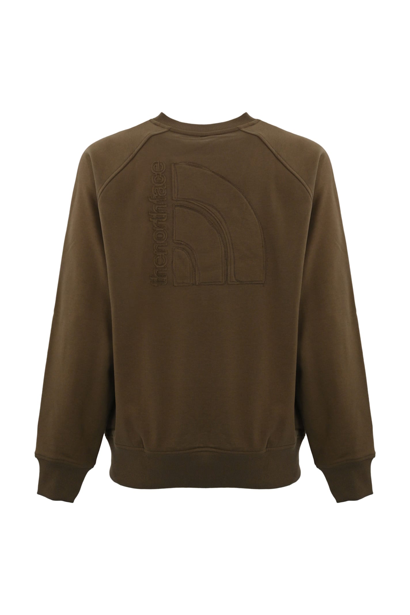 The North Face Rmst Logo Relaxed Cotton Sweatshirt In Smokey Brown