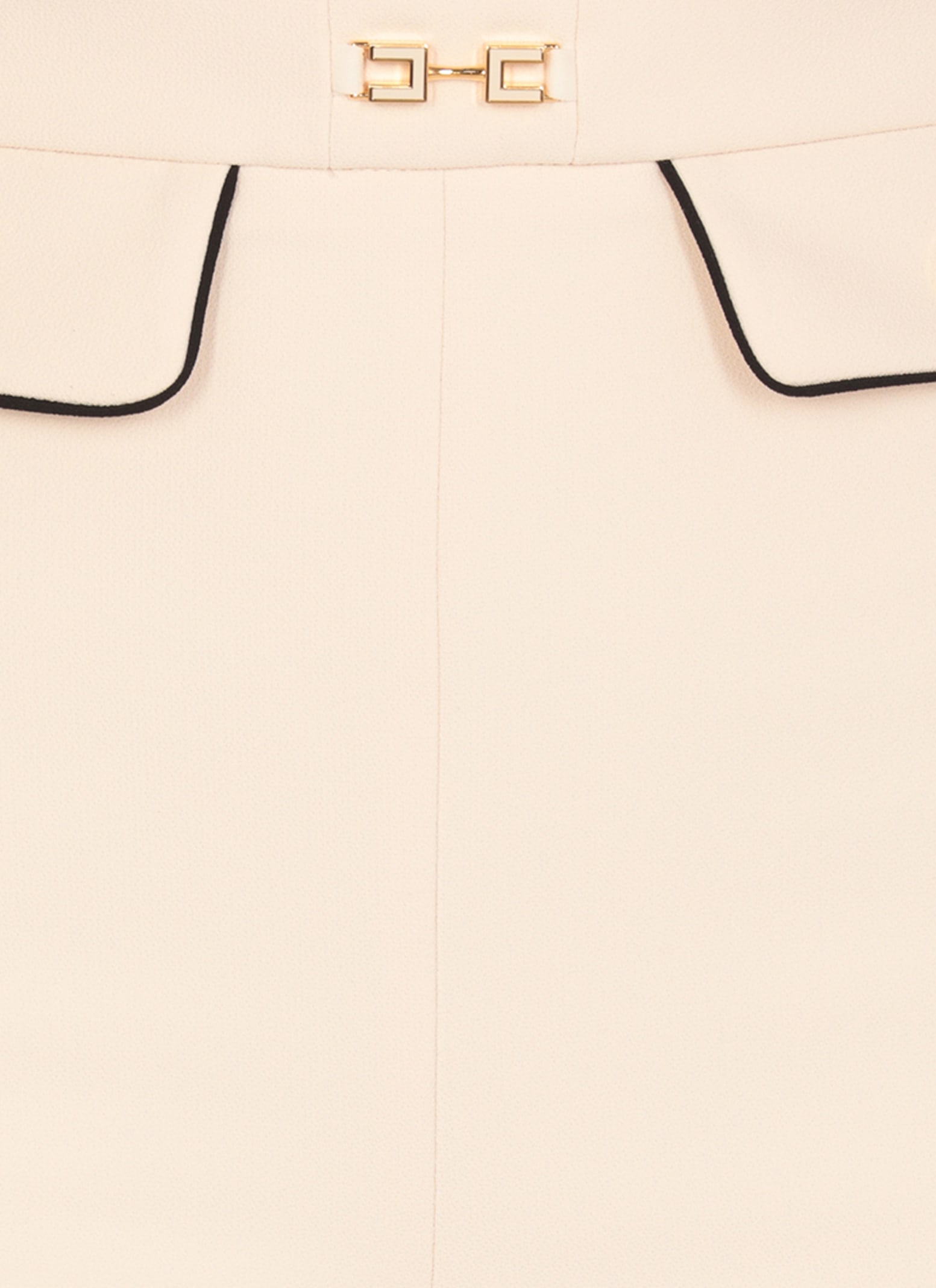 Elisabetta Franchi Crepe Pants In Ivory
