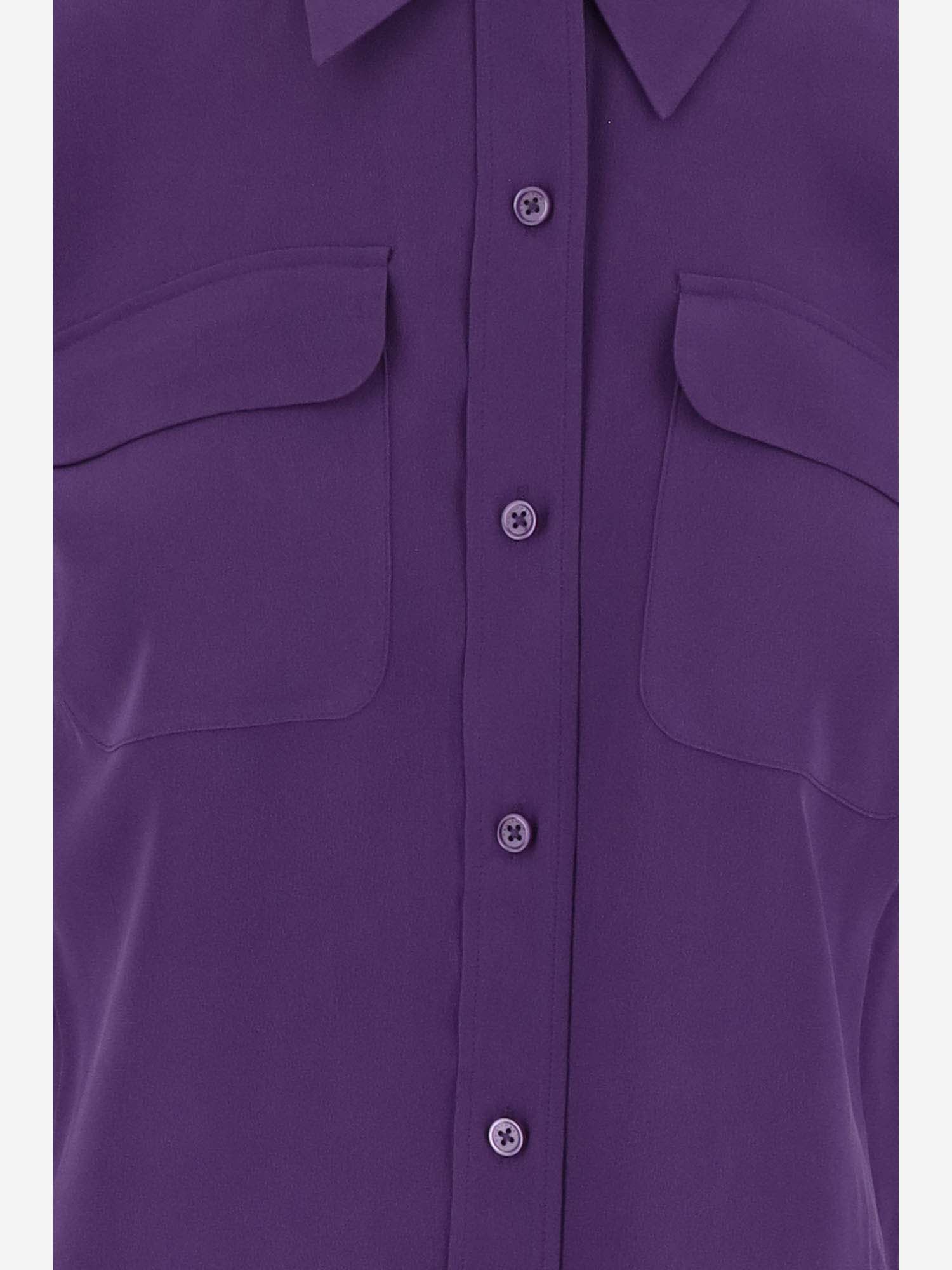 Shop Equipment Silk Shirt In Tillandsia Purple