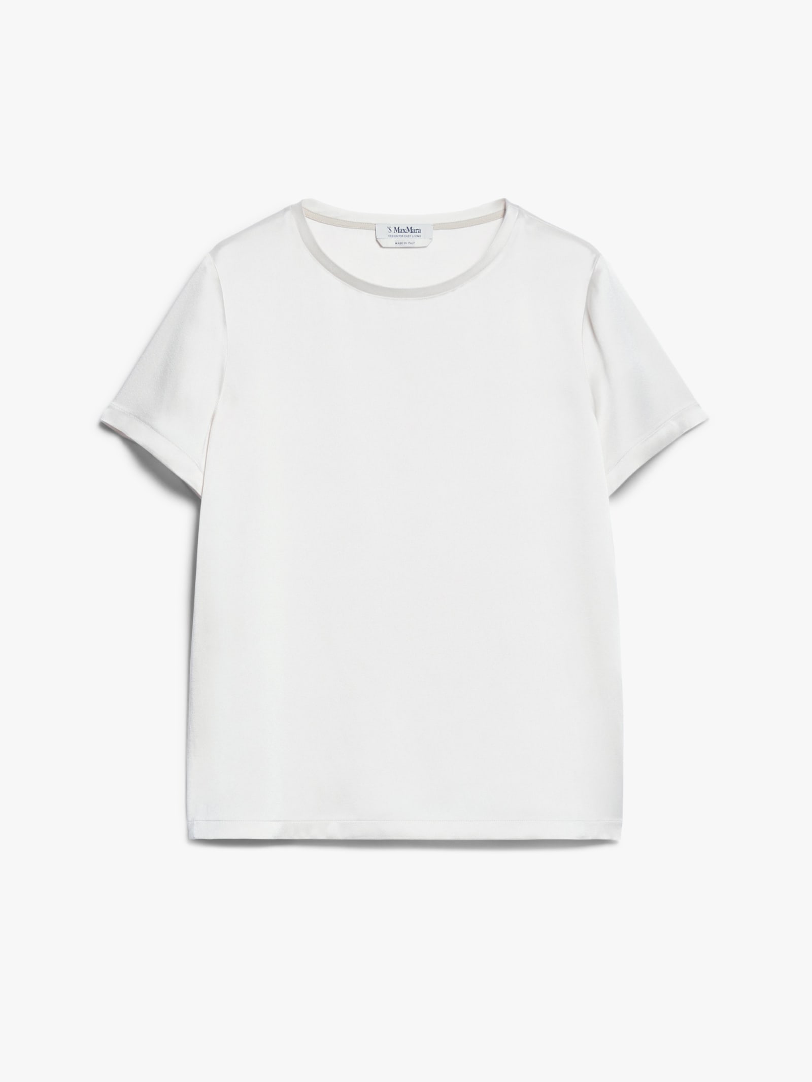 Shop 's Max Mara Rebecca Satin T-shirt In White