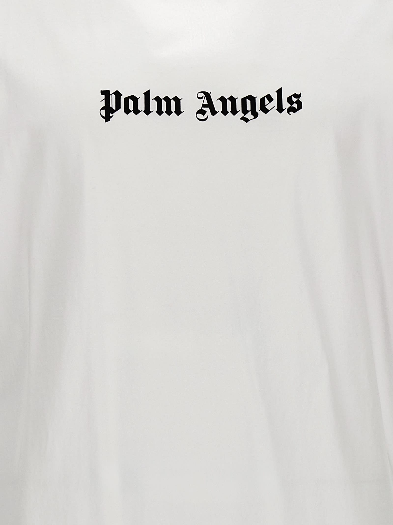 Shop Palm Angels Logo T-shirt In White/black