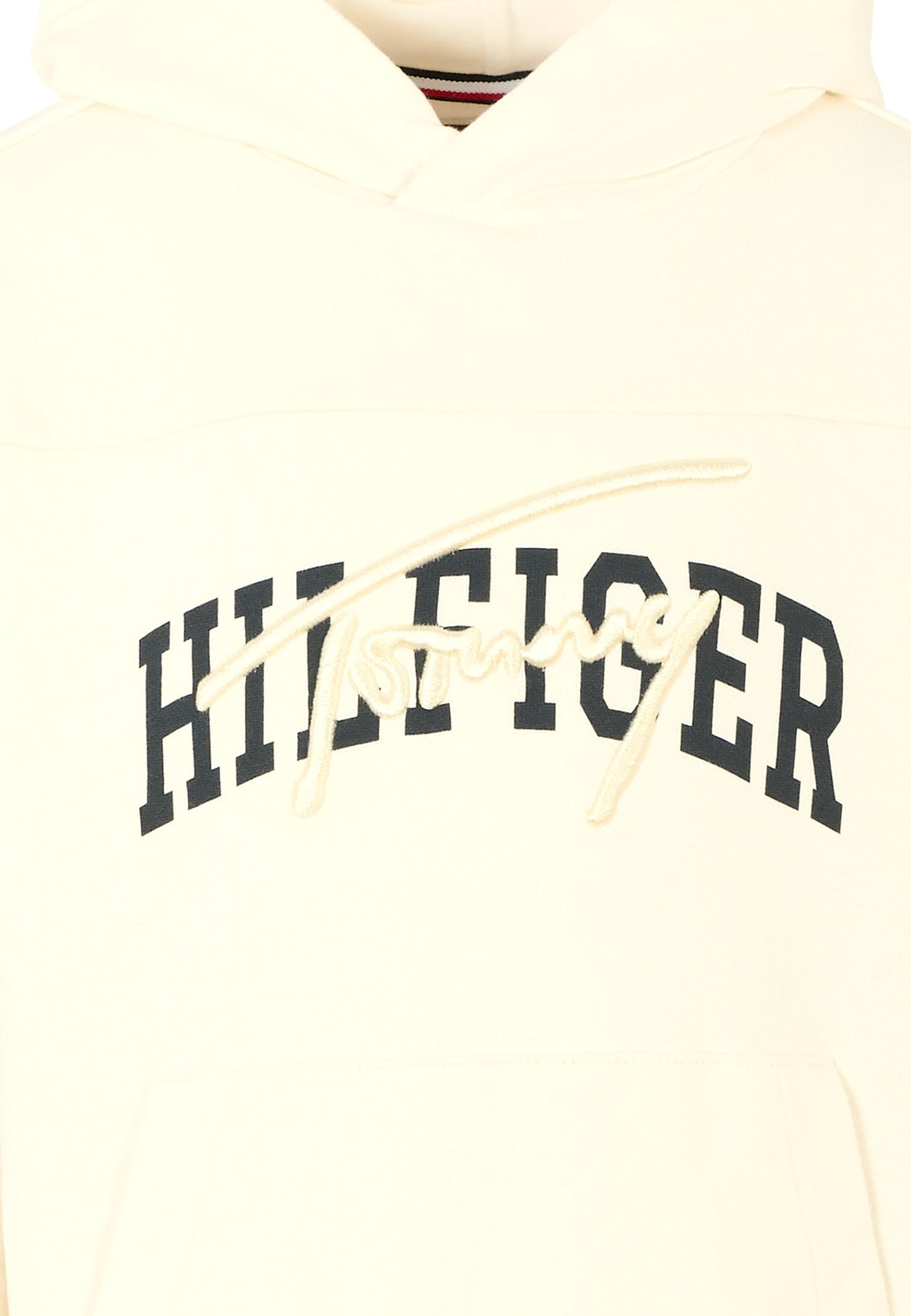 Tommy Hilfiger Ivory Sweatshirt For Boy With Logo In White
