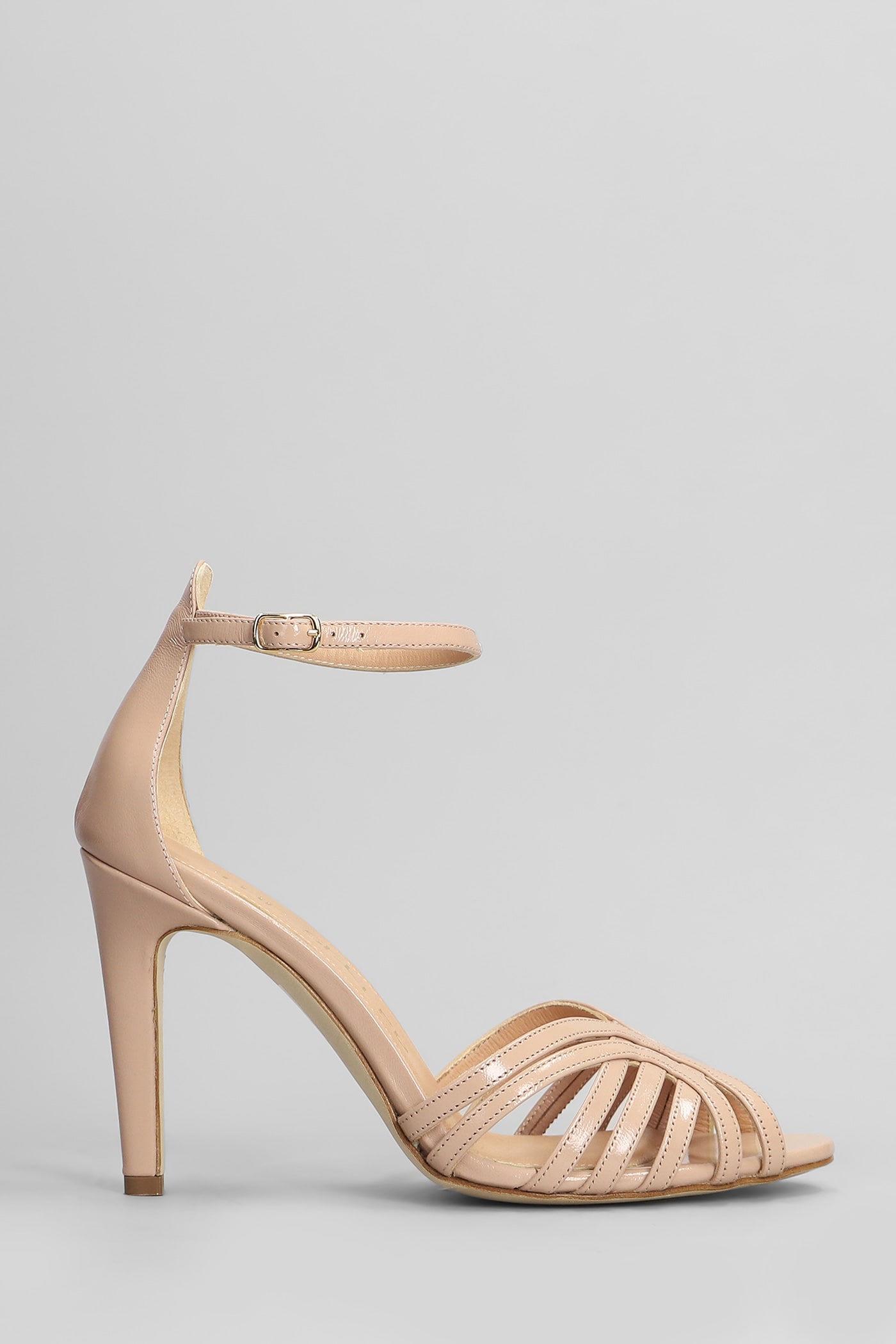 Sandals In Powder Leather