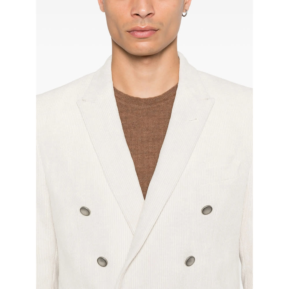 Reveres 1949 Double-breasted Blazer In White