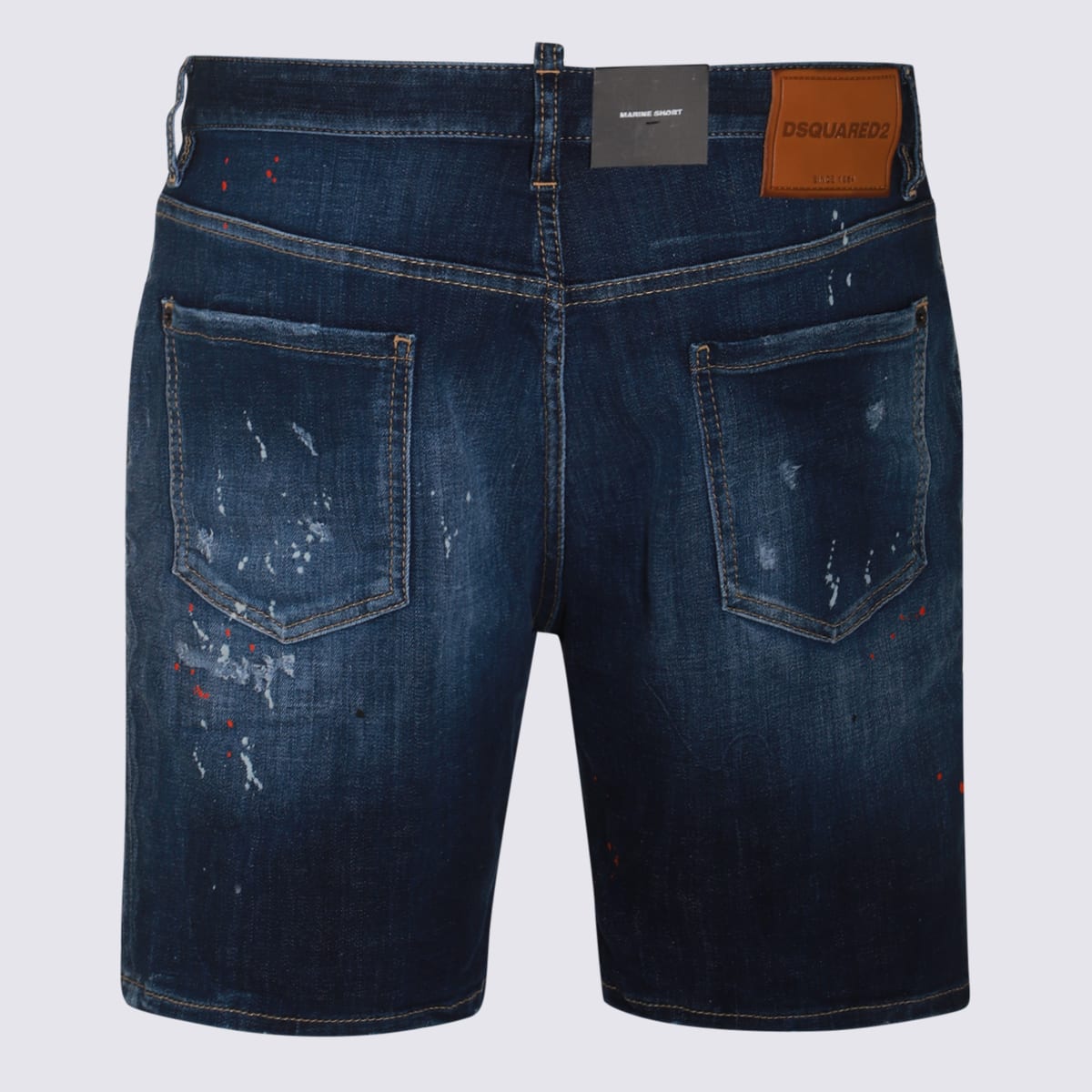 Dsquared2 Blue Cotton Denim Shorts In Navy Blue