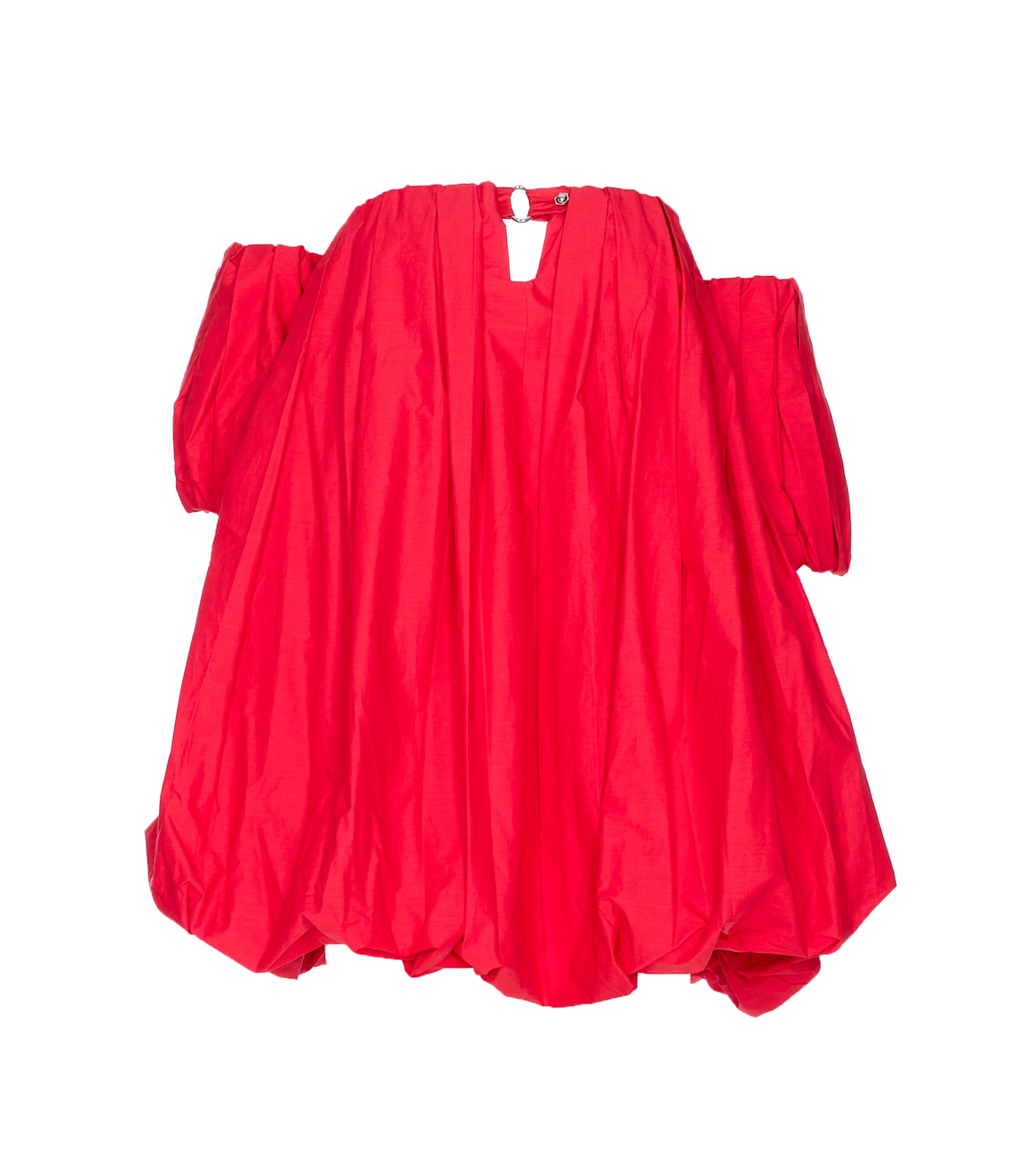 Pinko Red Off-shoulder Mini Dress