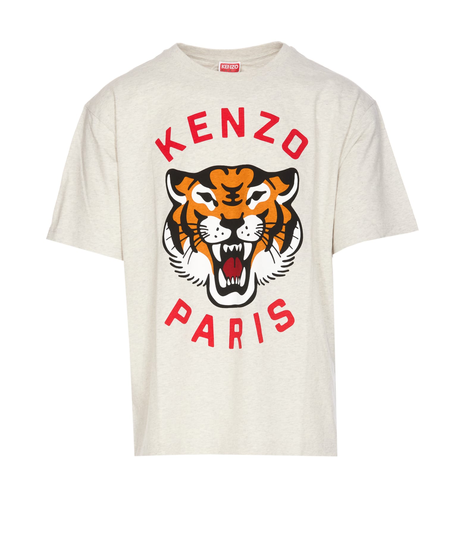 Shop Kenzo Lucky Tiger T-shirt In Pale Grey