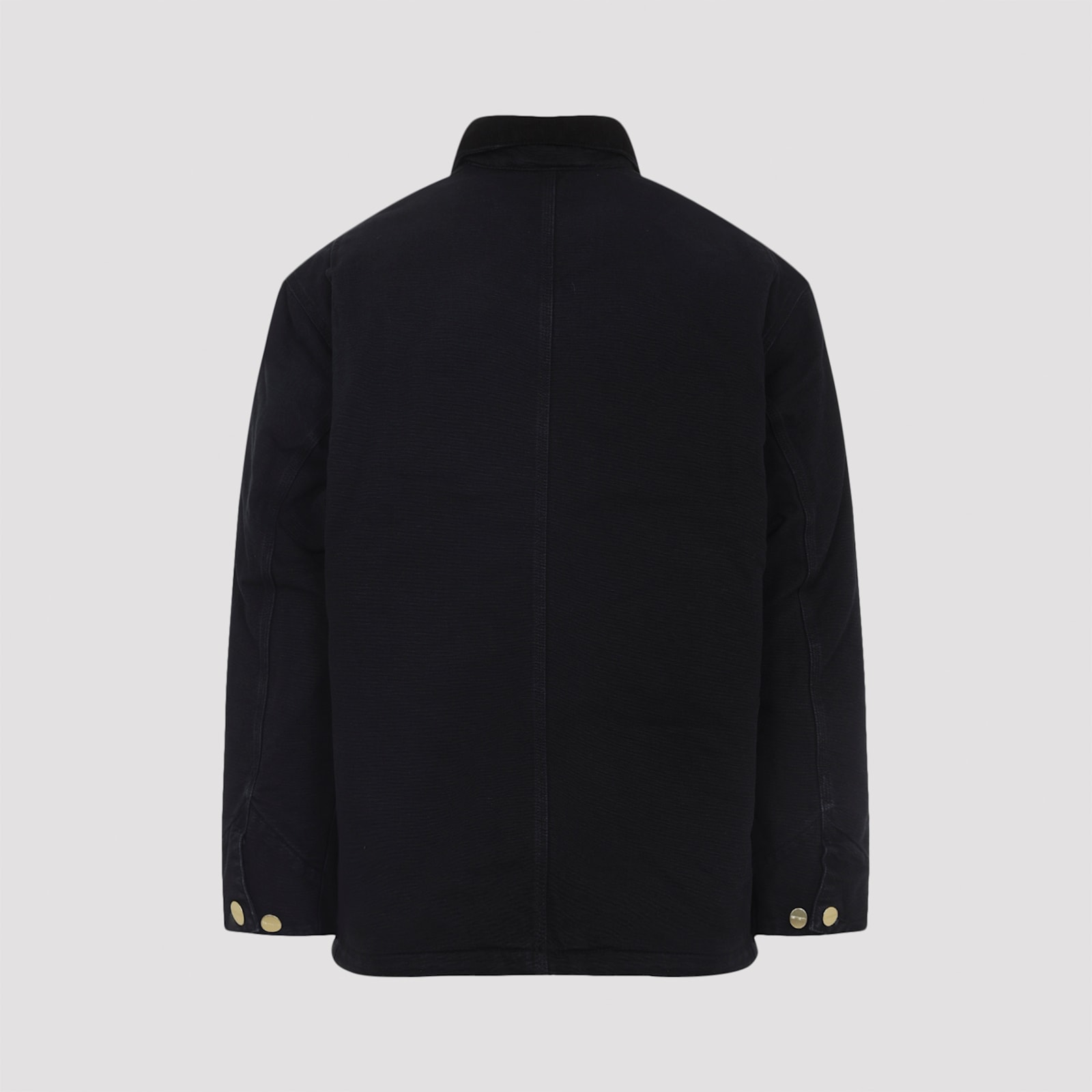 Carhartt Wip Structured Organic Cotton Casual Jacket In Black