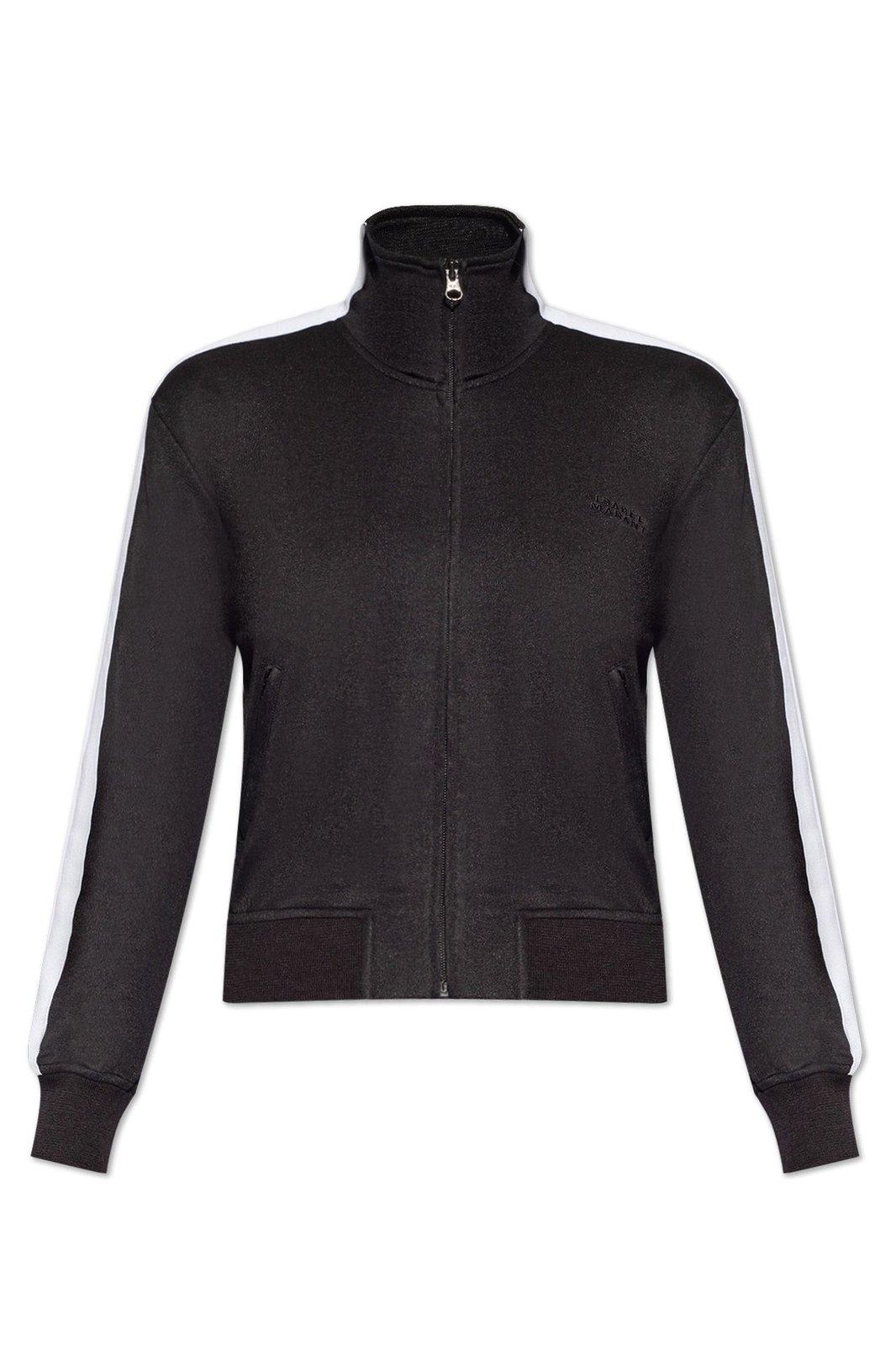 Shop Isabel Marant High-neck Track Jacket In Black