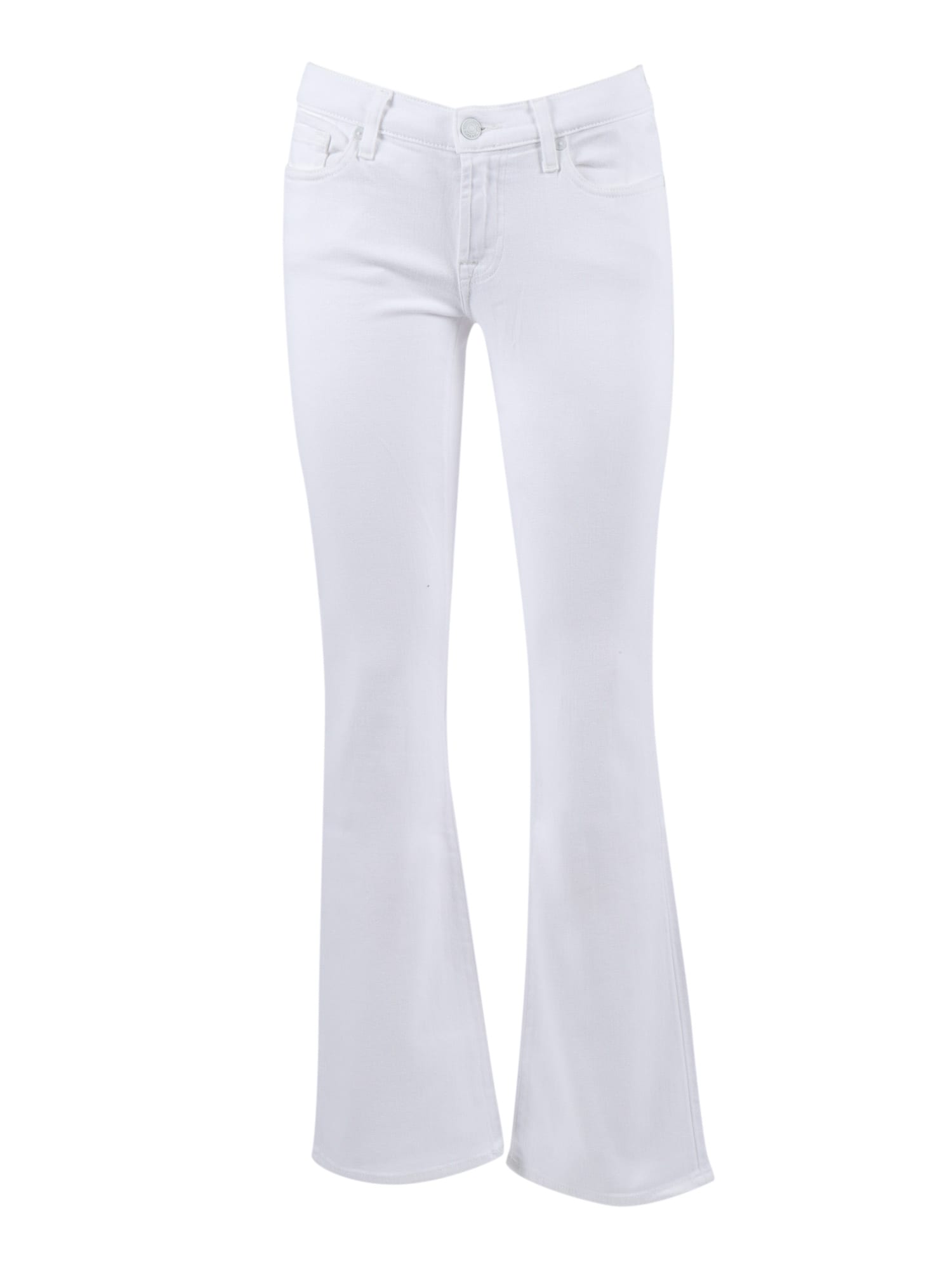7 For All Mankind Original Bootcut Tailorless Mid-rise Bootcut Jeans In White